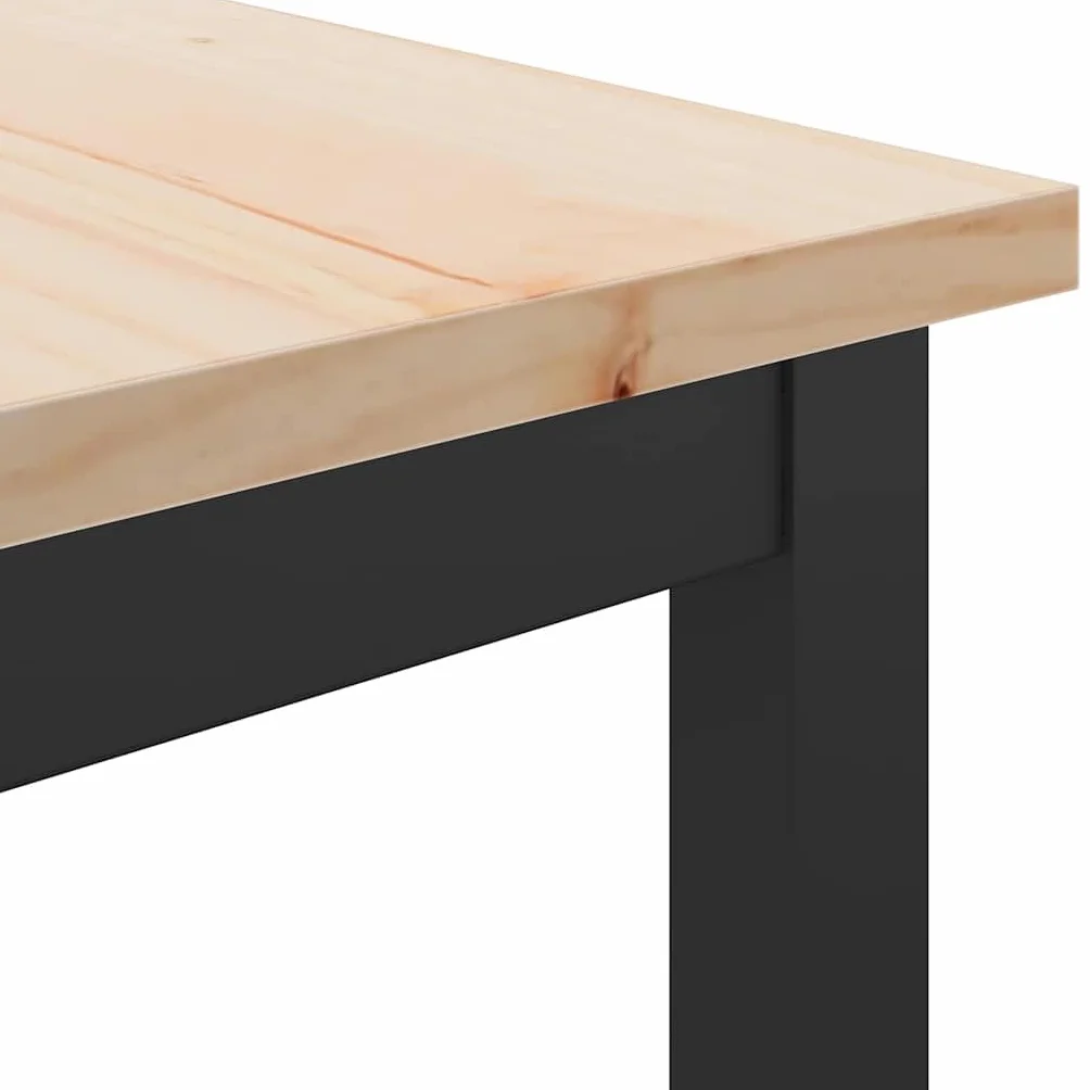 vidaXL stół Naturalny 100 x 50 x 91 cm Drewno inżynieryjne i stal, Nowoczesny stół, regulowana wysokość, eleganckie biurko, funkcjonalny mebel do domu, stylowa powierzchnia