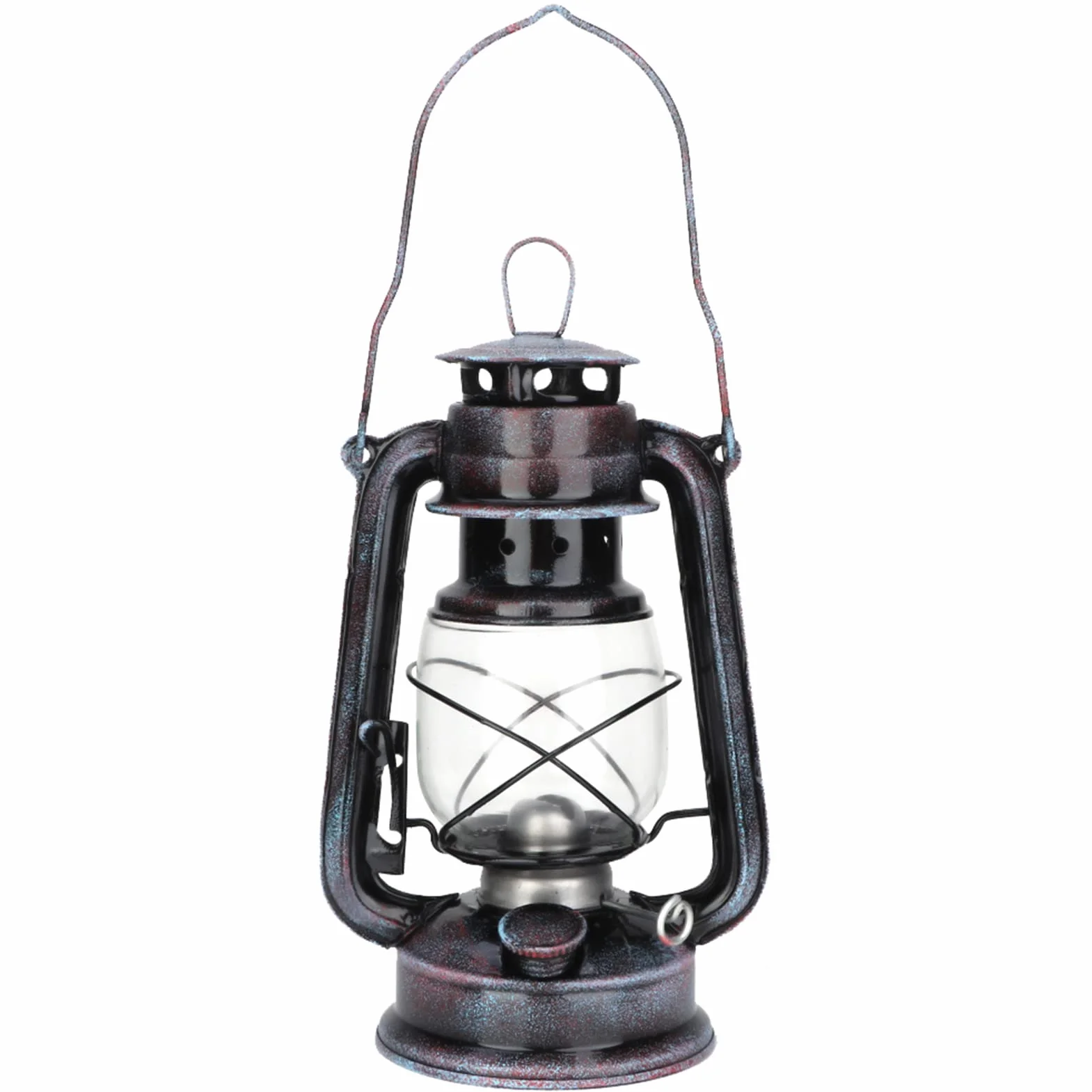 Klasyczna lampa naftowa 24 cm do kempingu, czarny Retro