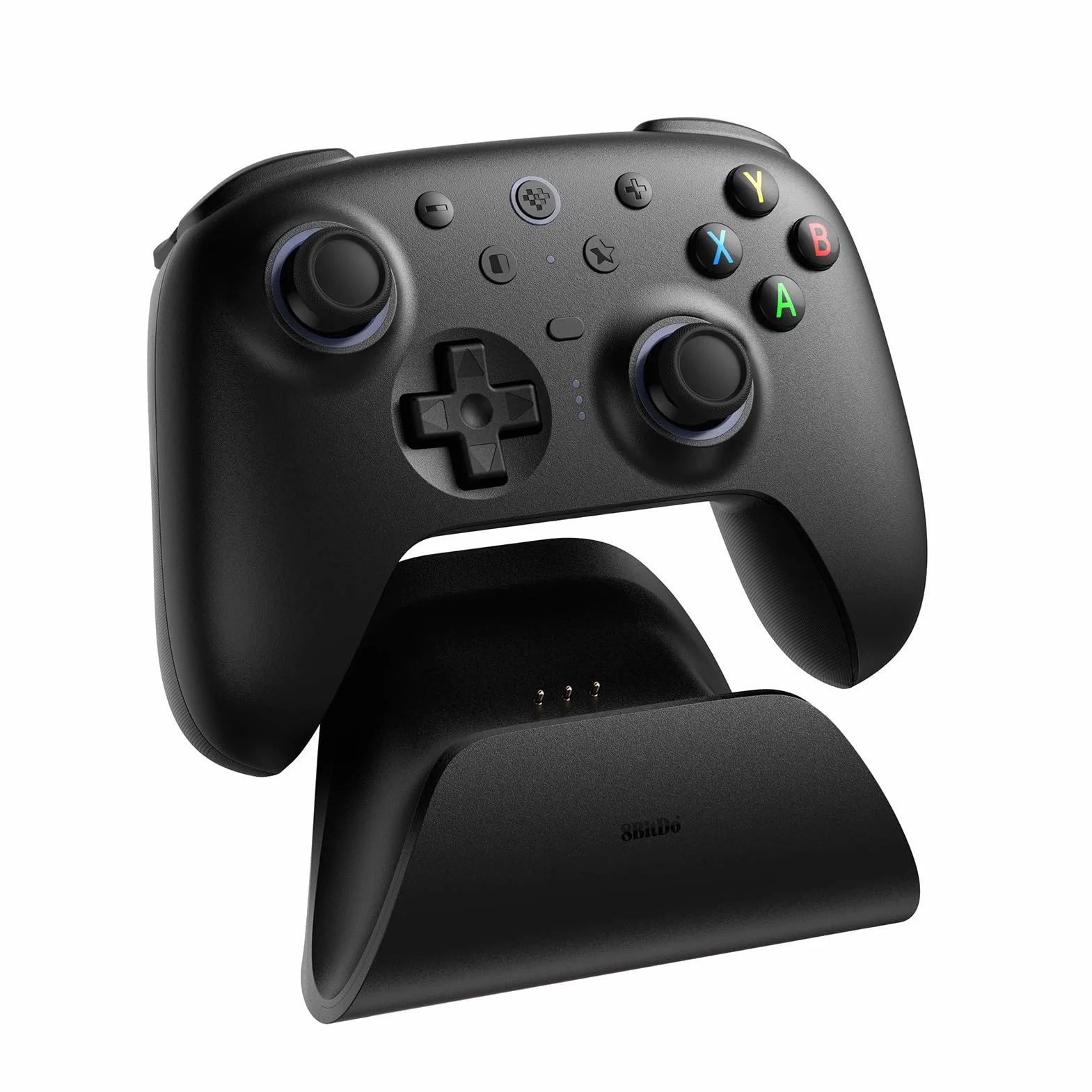 8BitDo Ultimate 2 Wireless Controller for Windows PC, Apple, Steam & Android, Gaming Controller with TMR Joysticks, Hall/Tactile Triggers, Motion Control, RGB Fire Ring, 1000Hz Polling Rate, Black