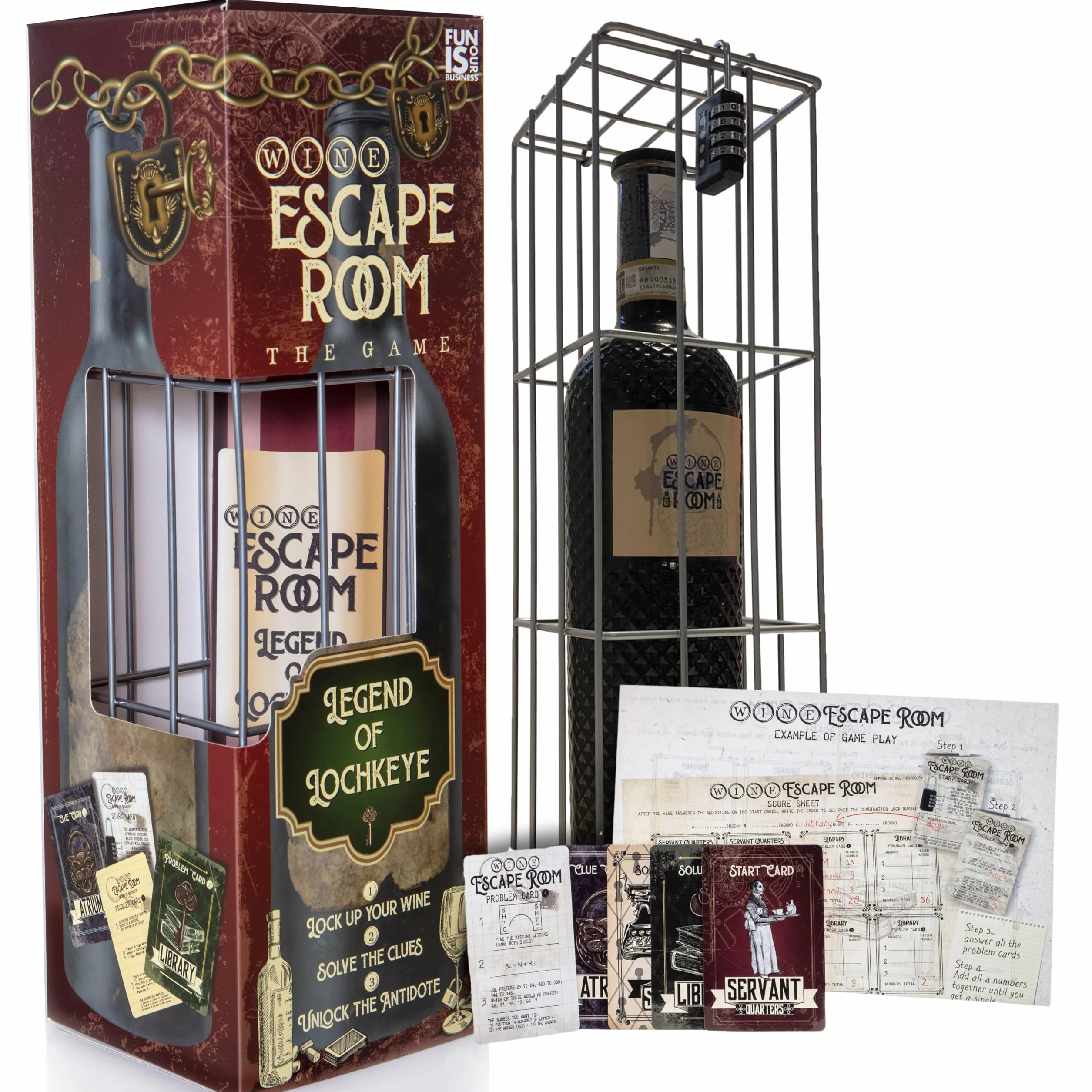 Boxer Gifts Wine Escape Room Game Bottle Puzzle Box dla dorosłych - niezwykłe zabawne prezenty dla mężczyzn i kobiet - wyjątkowe, czarne
