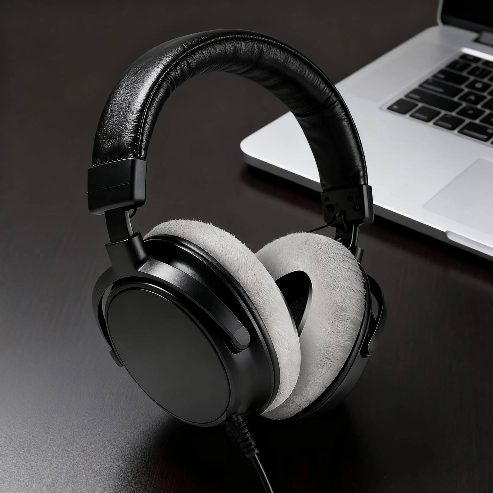 Zamienne nauszniki do Beyerdynamic DT 770 Pro, DT 990 Pro, miękkie welurowe wymienne nauszniki kompatybilne ze słuchawkami BeyerdynamicDT990 / DT880 / DT770 PRO, szare