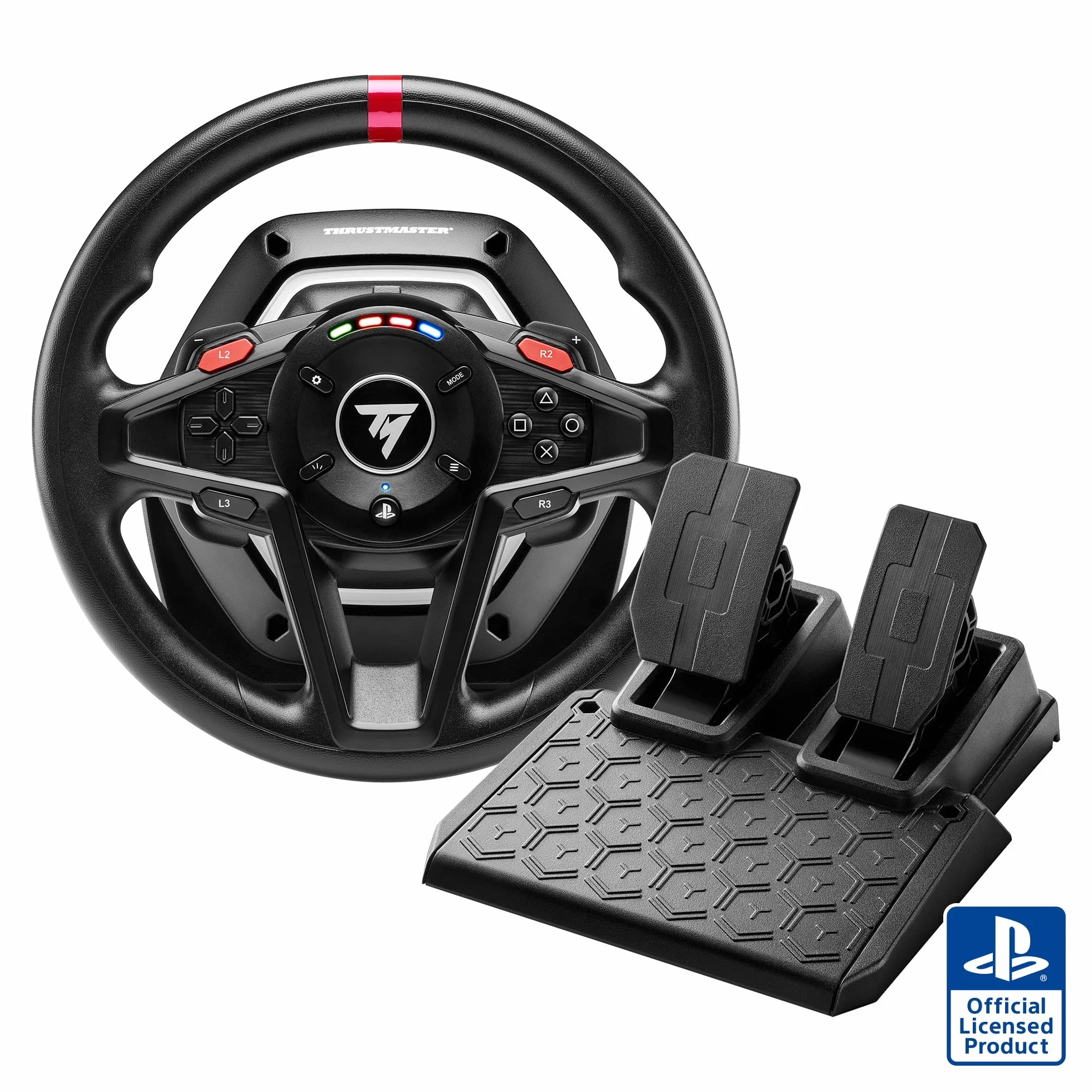 Thrustmaster T128, kierownica wyścigowa z siłowym sprzężeniem zwrotnym i pedałami magnetycznymi, PlayStation 5, PlayStation 4, PC