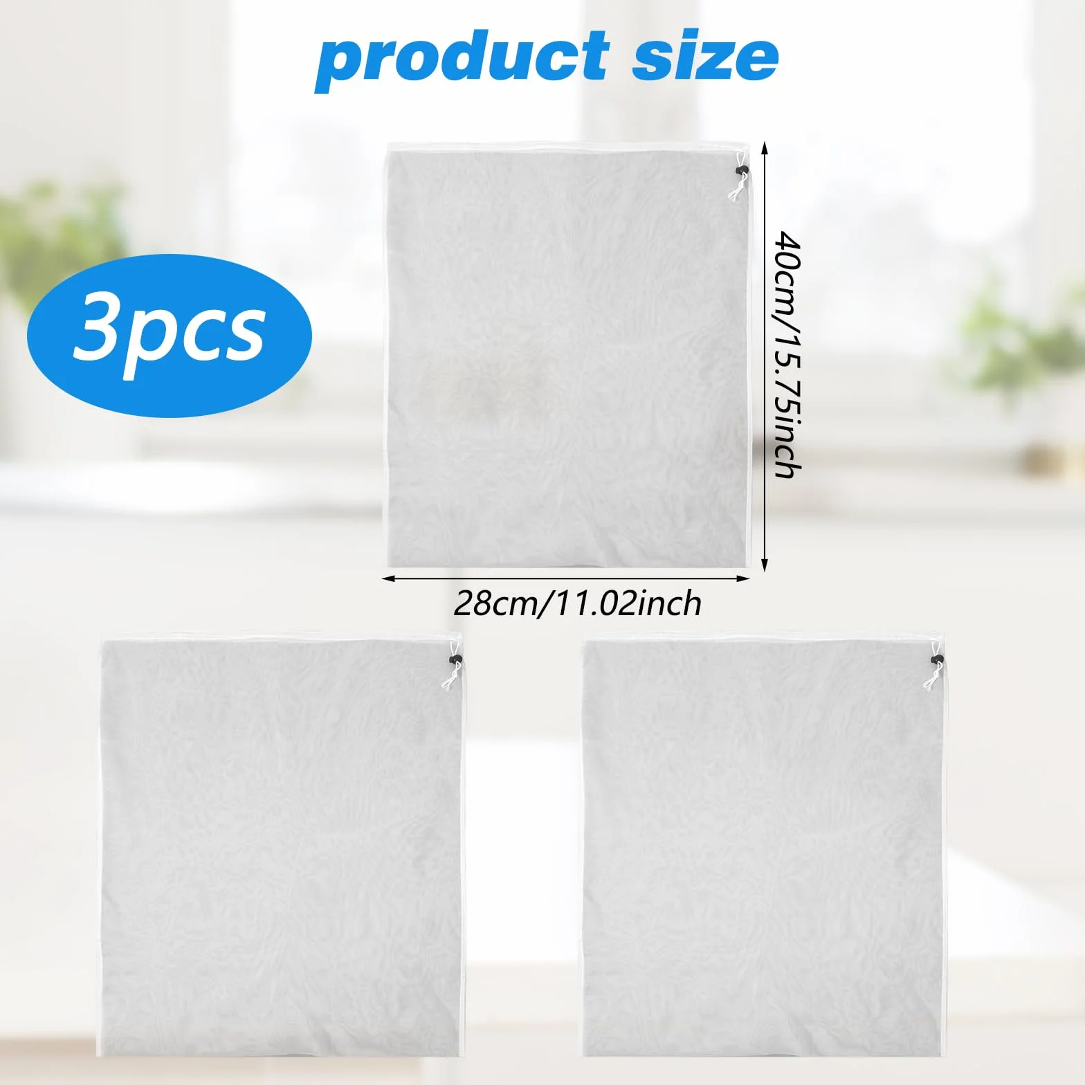 Worki filtrujące nylonowe 40 x 28 cm do zacieru wielokrotnego użytku