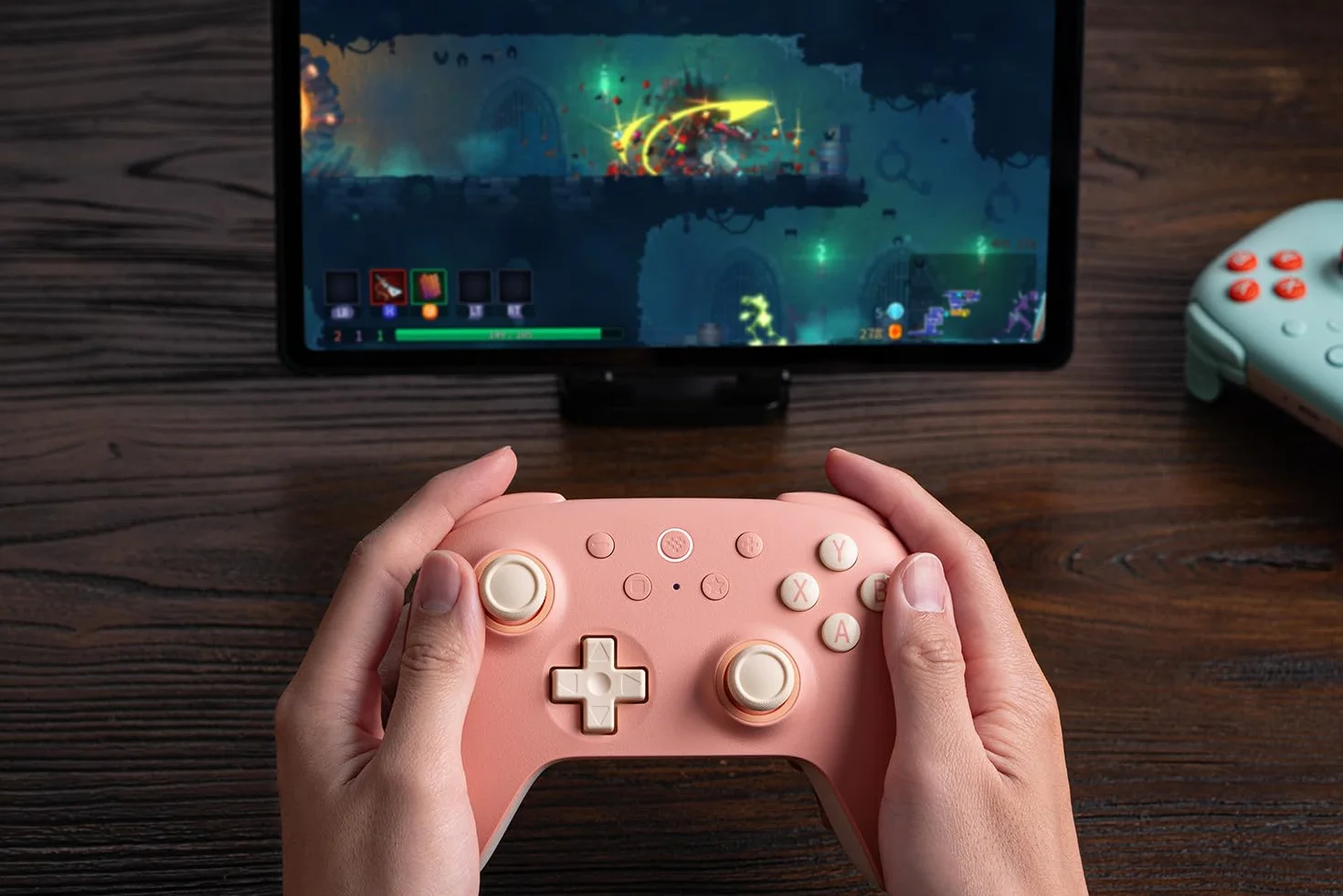 8Bitdo Ultimate bezprzewodowy kontroler 2C do komputerów z systemem Windows i Android, z częstotliwością odpytywania 1000 Hz, joystickami z efektem Halla i wyzwalaczami Halla oraz zderzakami L4/R4
