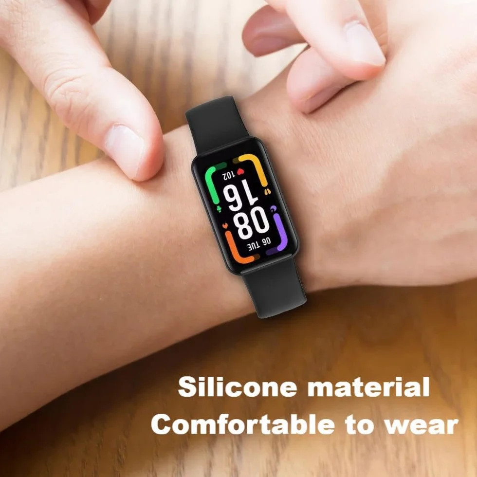 Bransoletka kompatybilna z Redmi Smart Band 3 / Xiaomi Smart Band 9 Active, miękki silikon, sportowy pasek do zegarka Xiaomi Smart Band9 Active dla kobiet i mężczyzn