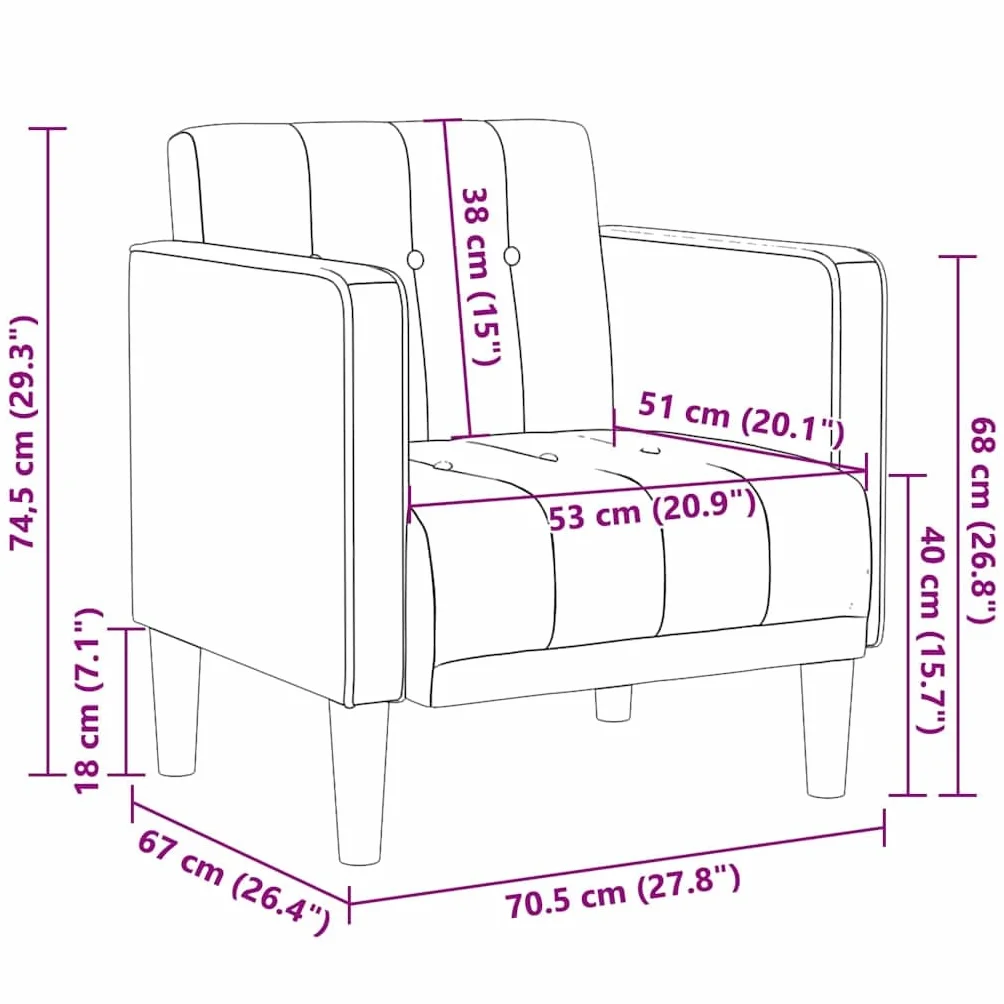 vidaXL Fotel z podłokietnikami, ciemnozielony, 53 cm, aksamit, fotel do oglądania telewizji, fotel relaksacyjny, sofa pojedyncza, sofa relaksacyjna, fotel wypoczynkowy, fotel do salonu