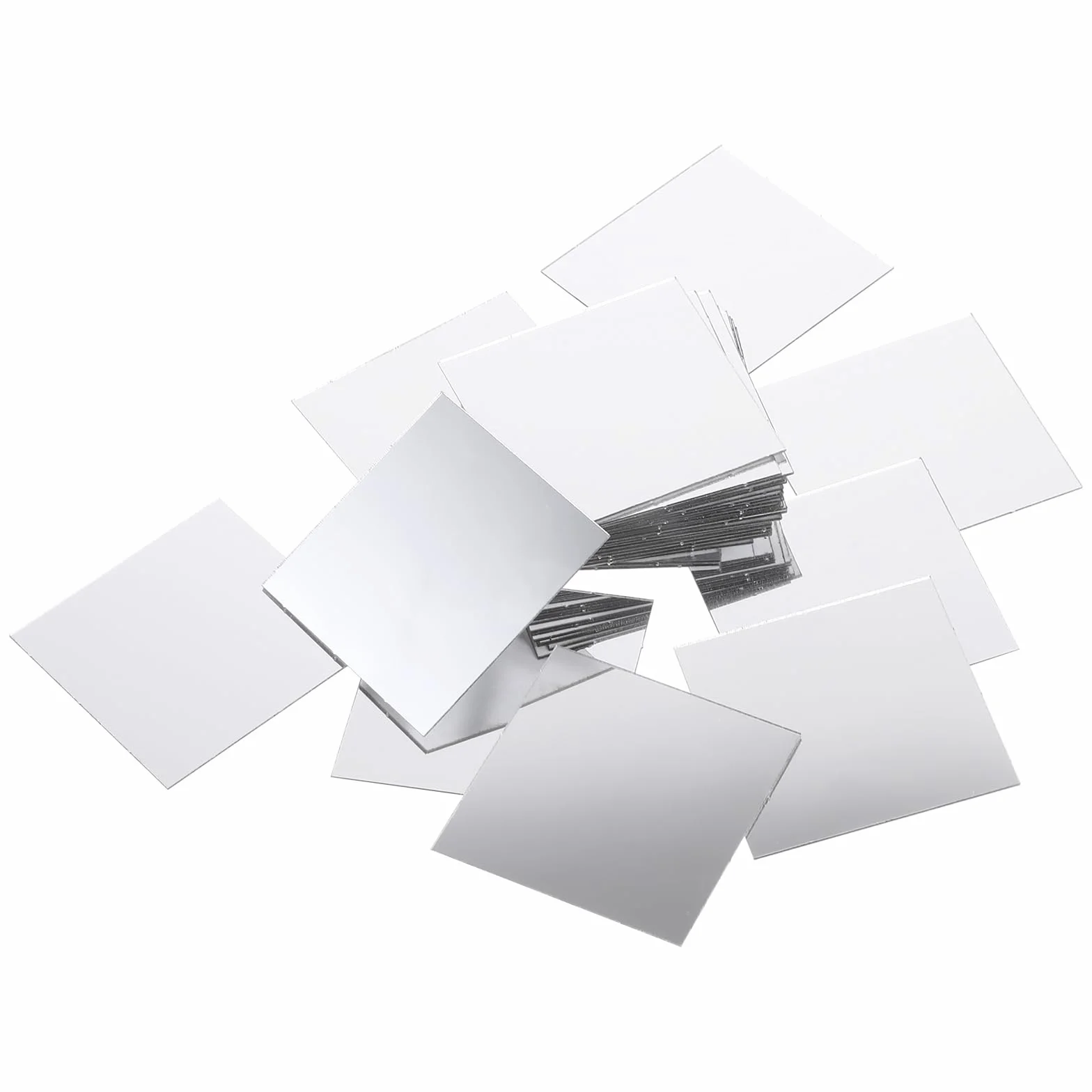 50 sztuk małych luster, 5 x 5 cm, kwadratowe, samoprzylepne naklejki na lustro, mini do majsterkowania, kwadratowe lustro, mozaika, do samodzielnego wykonania, dekoracja ścienna, łazienka