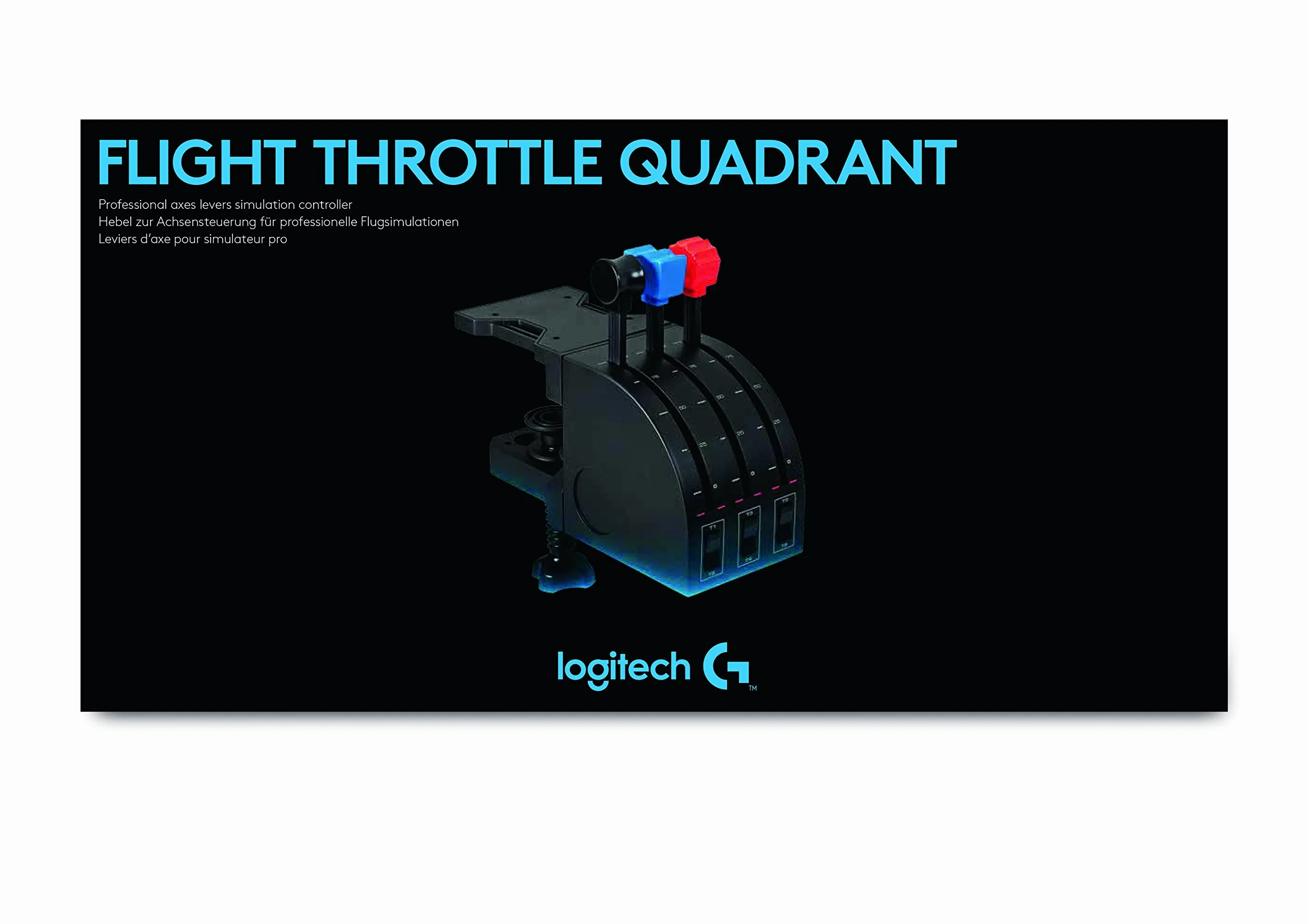 Logitech Pro Flight Throttle 945-000015 Panel Przepustnicy, Czarny, 17.5 x 17.5 x 9 cm
