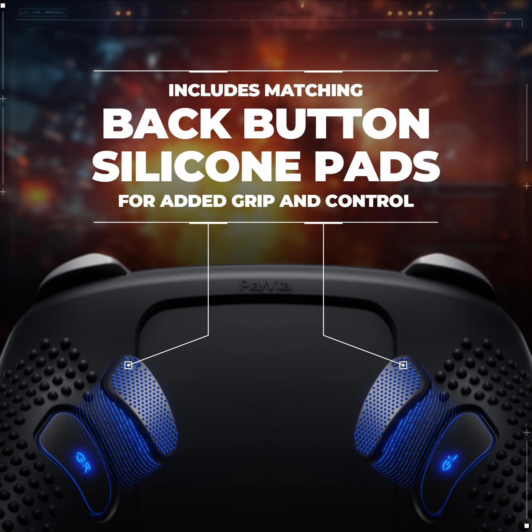 PlayVital Osłona Ochronna do Switch 2 Pro Etui Uchwyt Kontrolera Pokrowiec Silikonowy do Switch 2 Pro z Nakładkami na Przyciski/Joysticki i Naklejkami,Antypoślizgowa Osłona Kontrolera–Czarna