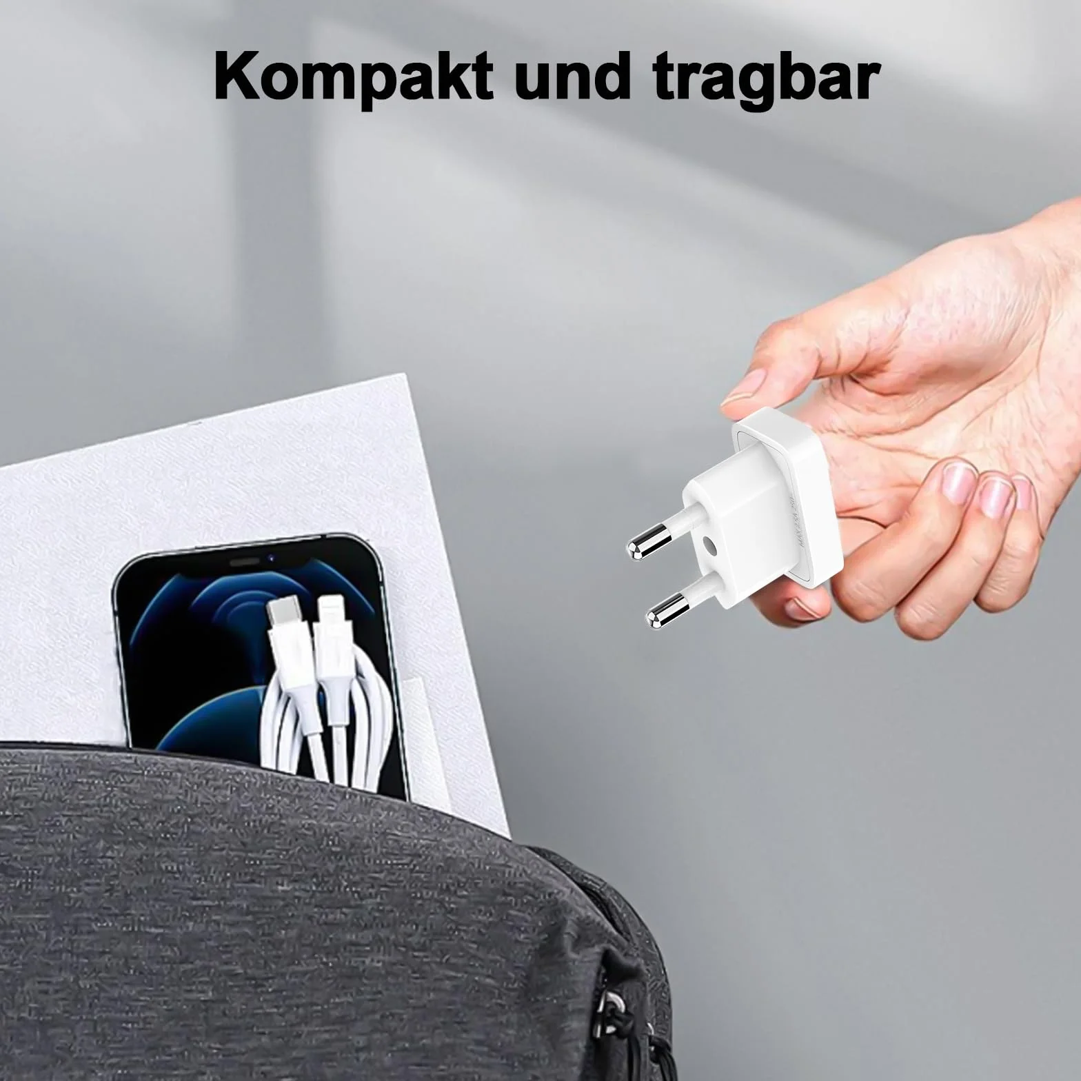 VIEVRE 2 adaptery z wtyczką UE, adapter US na UE do gniazd, adapter wtyczki Japonia Niemcy, adapter wtyczka euro, kolor biały
