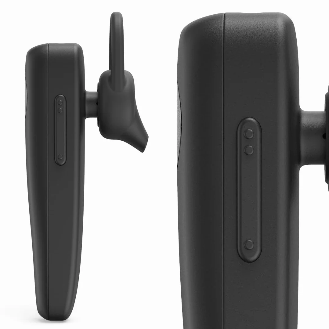 Hama MyVoice Essential słuchawka mono Bluetooth (ultralekka 9 g, multipoint – 2 urządzenia, obsługa Siri/Google Assistant, ergonomiczny zaczep, 3 rozmiary nauszników, czarna)