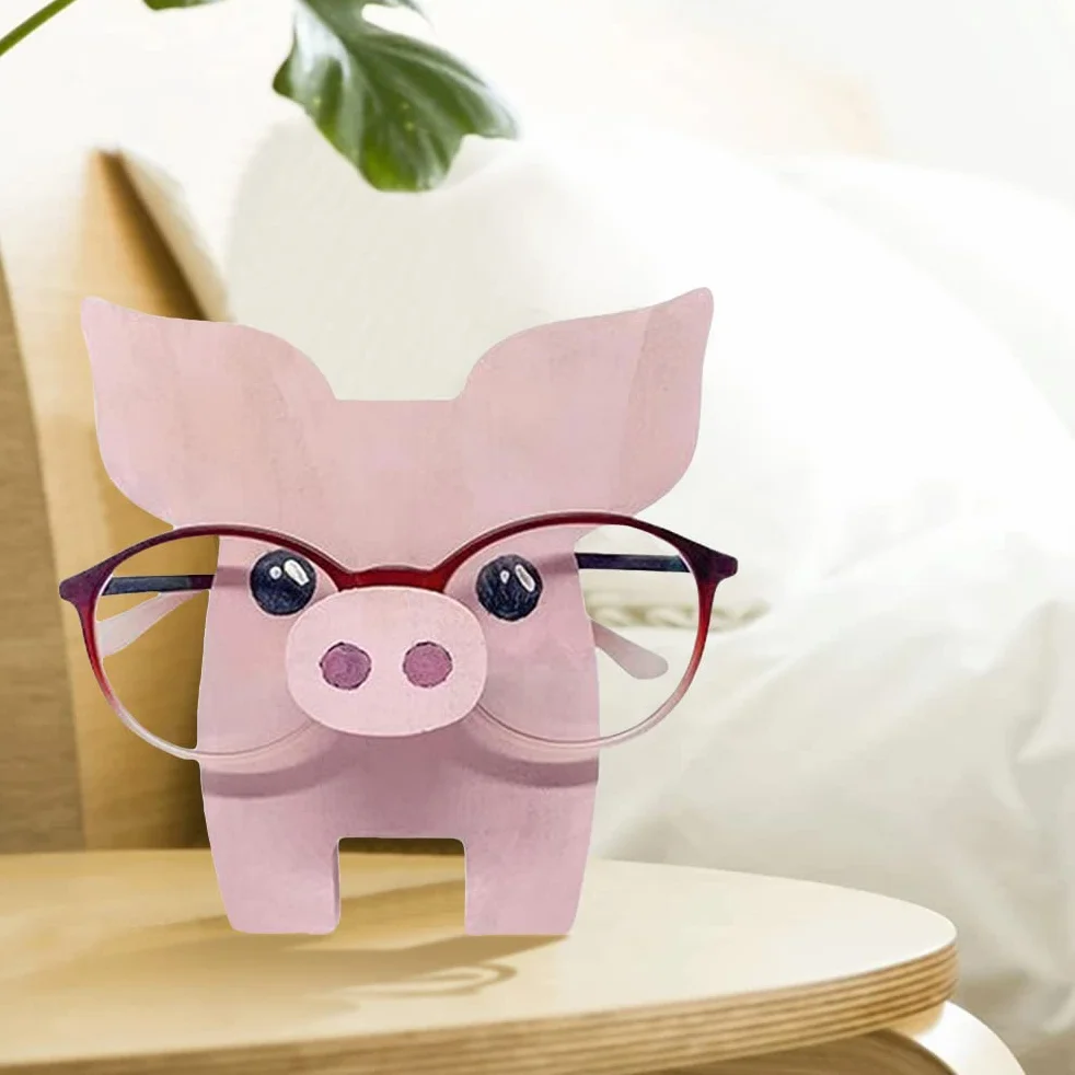 Uchwyt na okulary, drewniany stojak na okulary, uchwyt na okulary ze zwierzętami, stojak do przechowywania ręcznie robiony świąteczny kreatywny uchwyt na okulary do domu, biura, dekoracja na