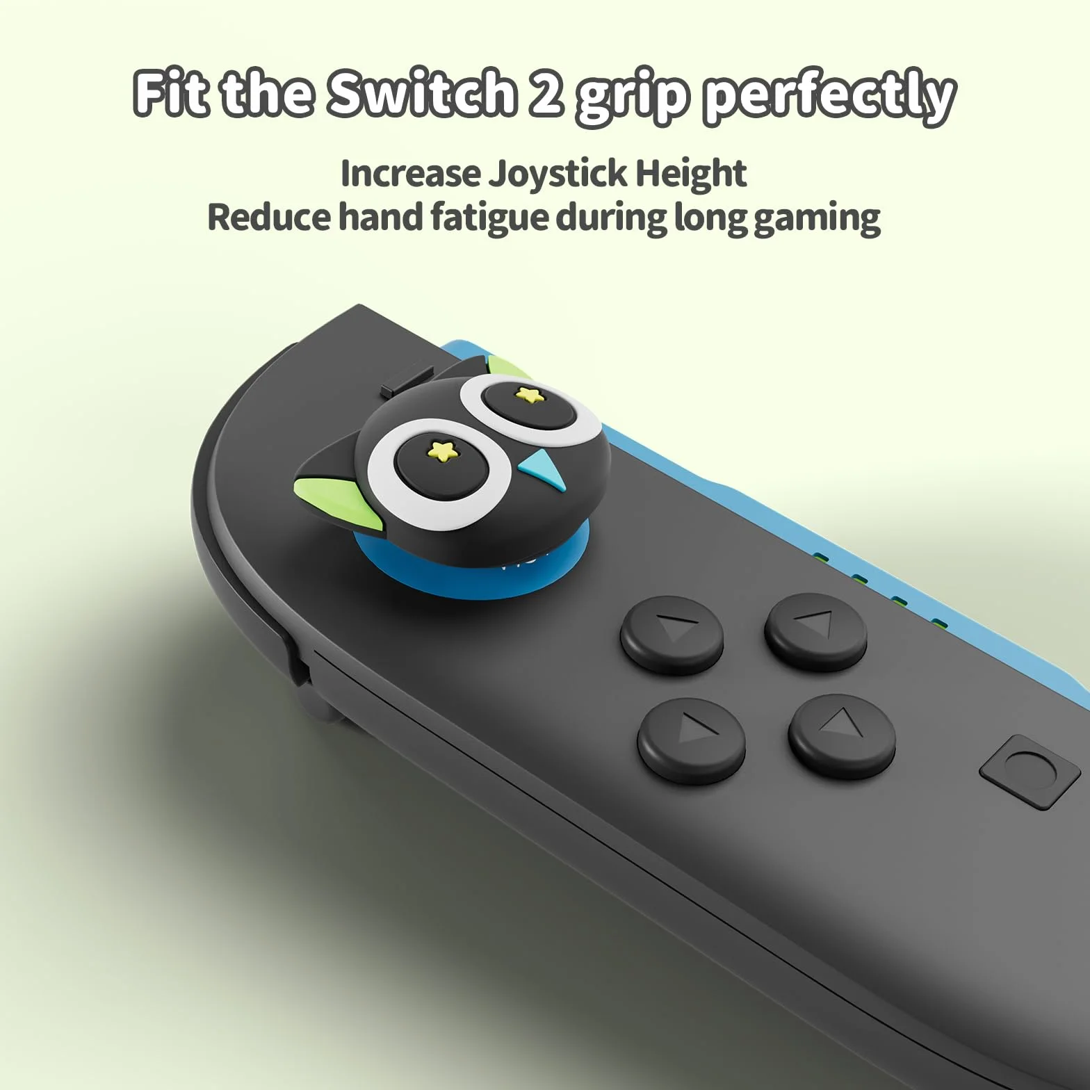 GeekShare Zaślepki na kciuki kompatybilne z Switch 2, silikonowe nakładki na kciuki do Switch 2025, 4 szt. - seria HEI