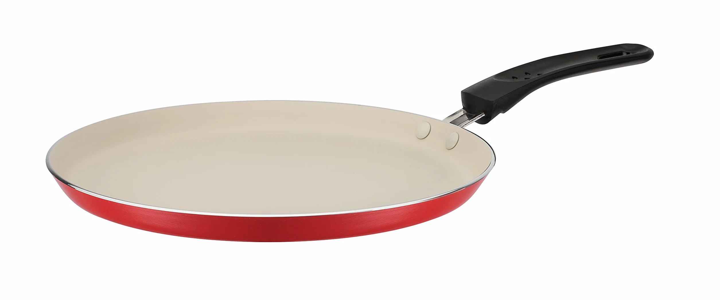 GSW 456715 Patelnia do naleśników z rozdzielaczem ciasta, aluminium, pomarańczowa/kremowa – średnica 26 cm