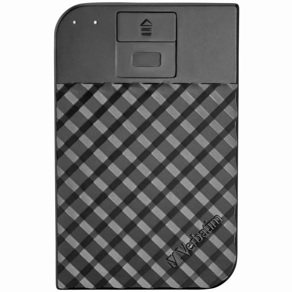 Verbatim Fingerprint Secure, 2 TB, czarny, zewnętrzny dysk twardy ze skanerem linii papilarnych, USB 3.1 GEN 1, zewnętrzny dysk twardy, do Windows i Mac OSX, przenośny dysk twardy USB