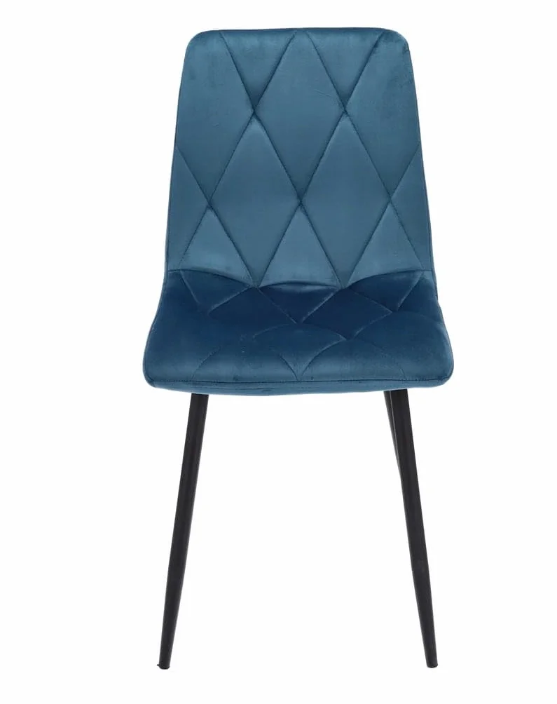 Krzesło do jadalni welurowe metalowe nogi 44×89×52 cm Marine