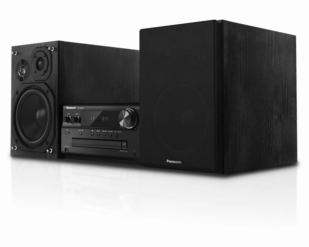 Panasonic SC-PMX92 system stereo CD (120W, DAB+, 3-drożny system głośnikowy, szeroka kompatybilność, AUX-IN Auto Play, Remastering Bluetooth), czarny