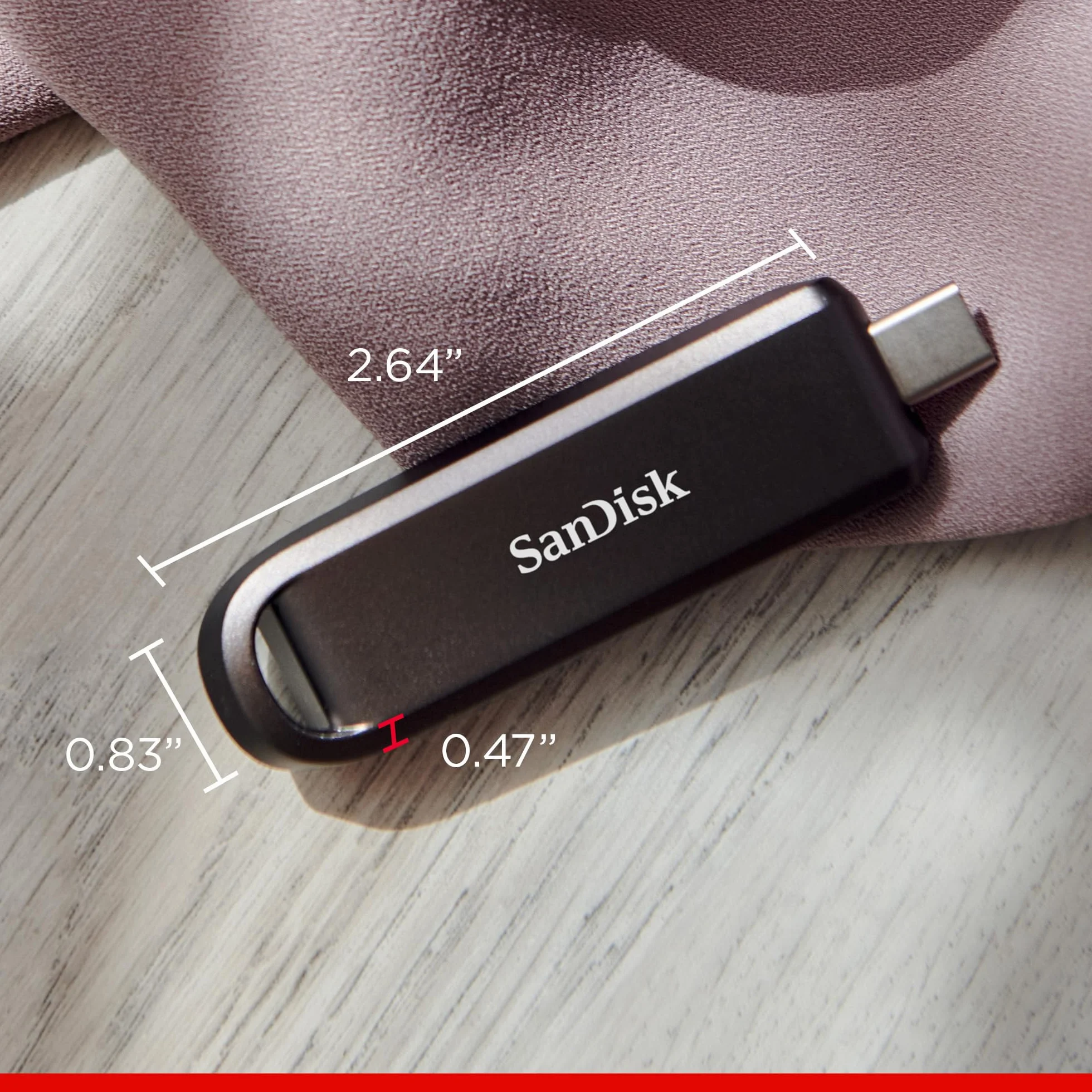Sandisk Extreme PRO 1 TB High-Performance USB USB-C Dysk flash (prędkości odczytu do 1000 MB/s oraz zapisu do 900 MB/s, RescuePRO Deluxe)