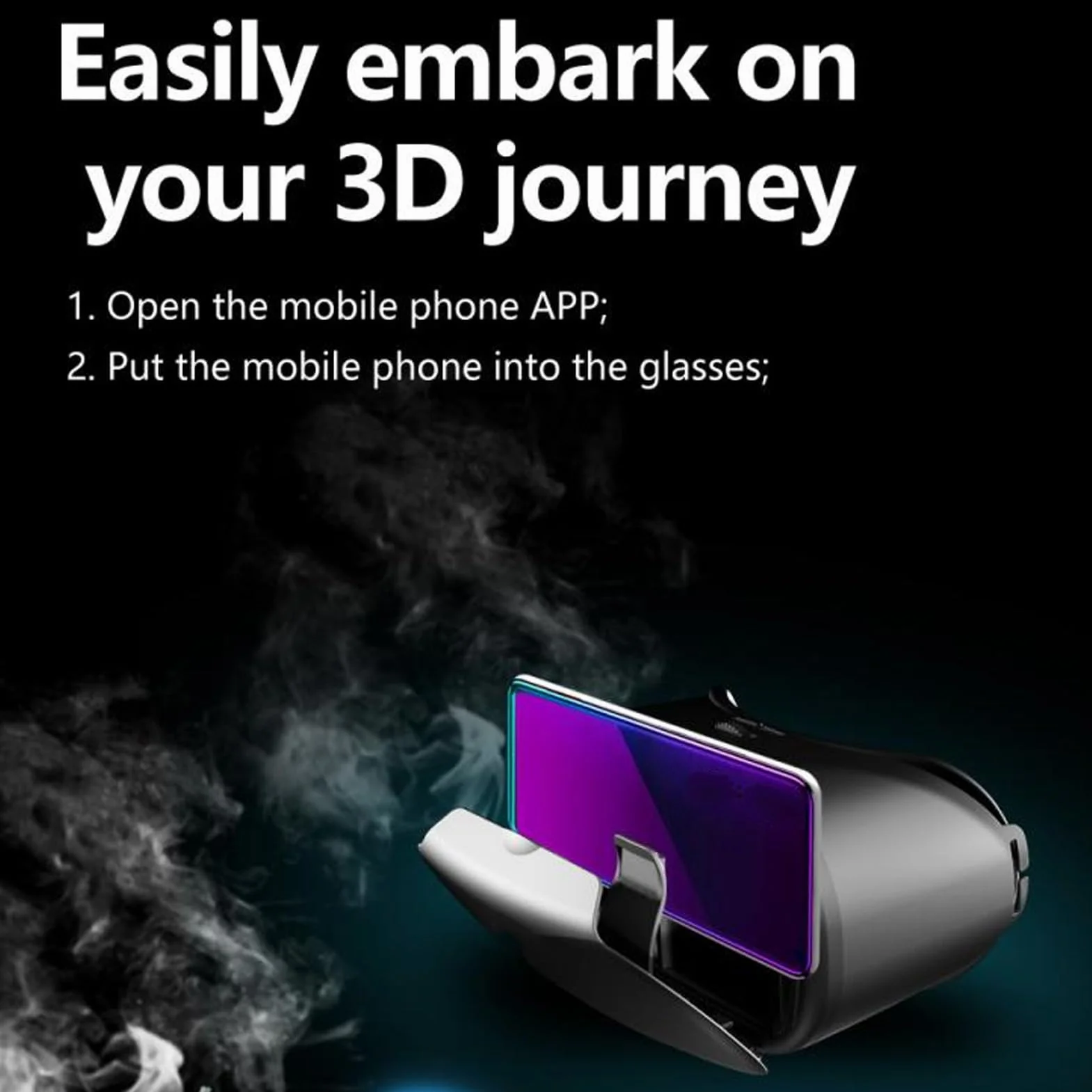 Zestaw Słuchawkowy VR do Telefonu, Gogle VR 3D, Odpowiedni dla Telefonów z Systemem IOS/Android o Przekątnej 5–7 Cali, Regulacja Odległości źrenic 58–75 Mm, Obsługa