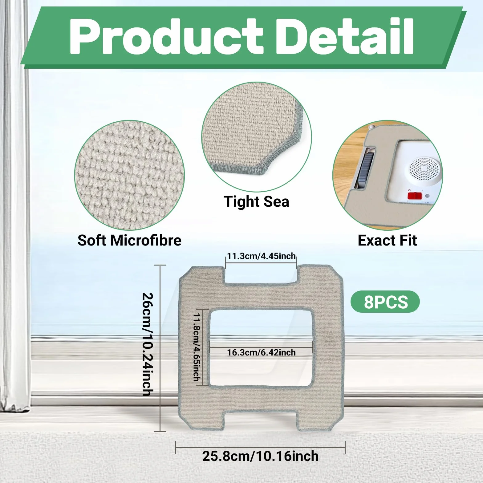 Ecovacs W1 W1 Pro W2 Pro zamienne ściereczki mikrofibrowe patyczki czyszczące