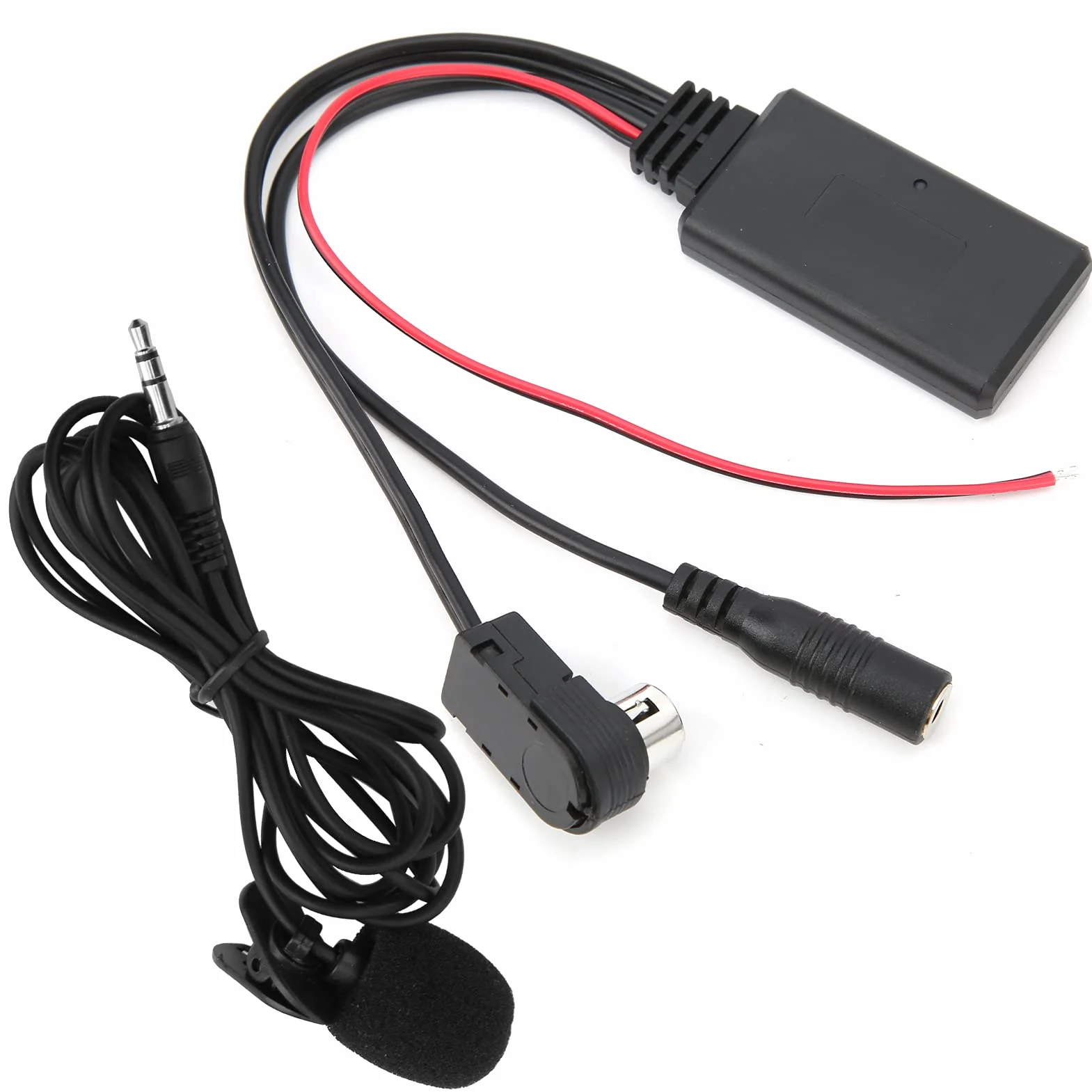 Akozon Adapter Bluetooth AUX, Samochodowy Kabel AUX Bluetooth 5.0 z Mikrofonem Pasuje do Alpine KCA-121B AI-NET CDA-9857 CDA-9886 CDA-117