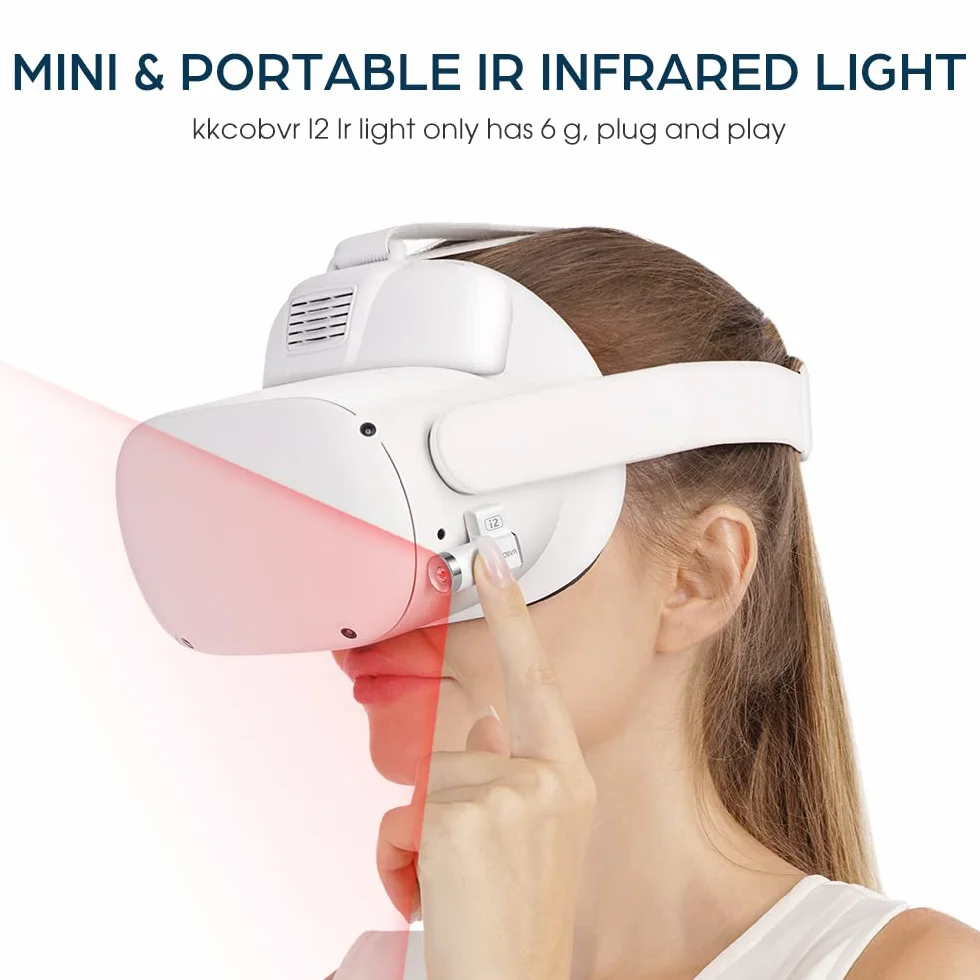 KKCOBVR i2 Wewnętrzny oświetlacz światła podczerwonego do Quest 2 PSVR2