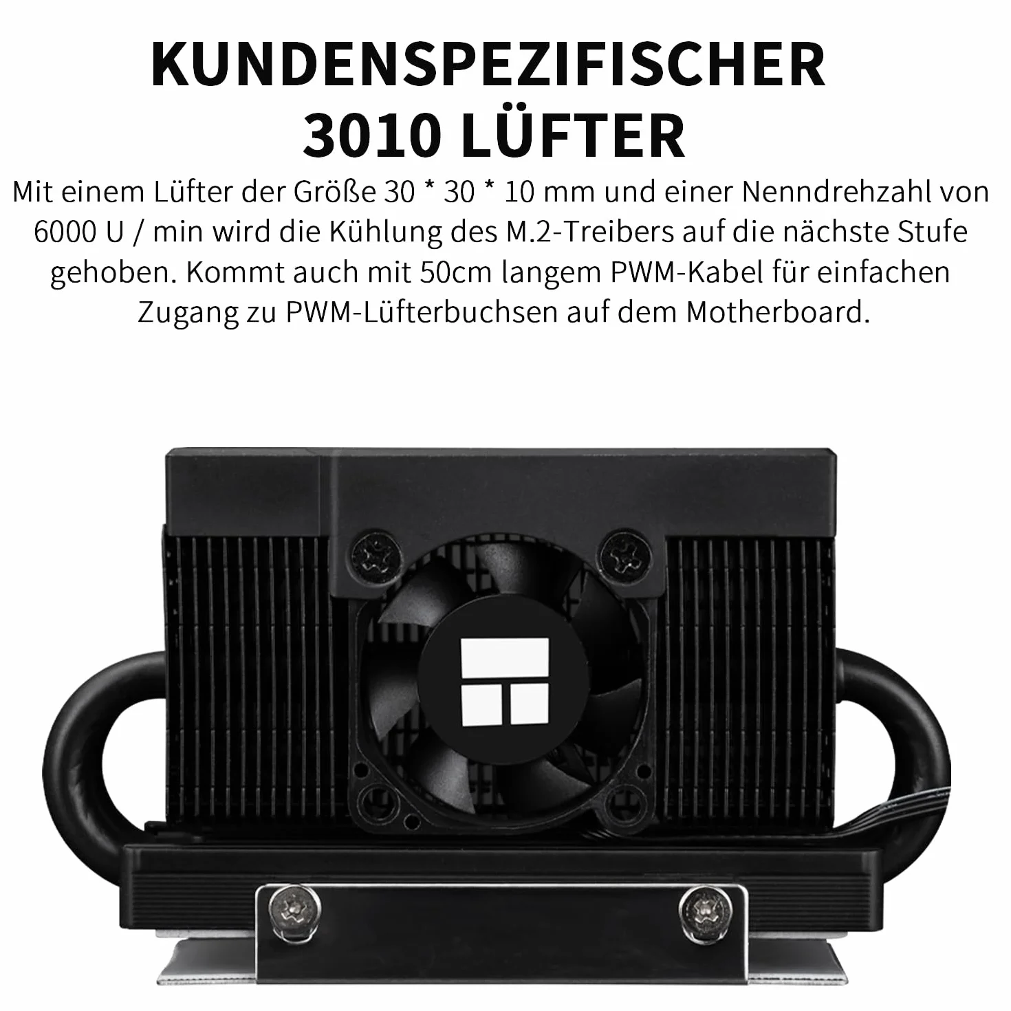 TR - HR10 2280 Pro Digital Black – dostosowane do specyfikacji 2280 M.2 Solid State Drive – idealne dopasowanie i doskonała wydajność chłodzenia, duża prędkość -30 mm - wentylator 6500 obr./min
