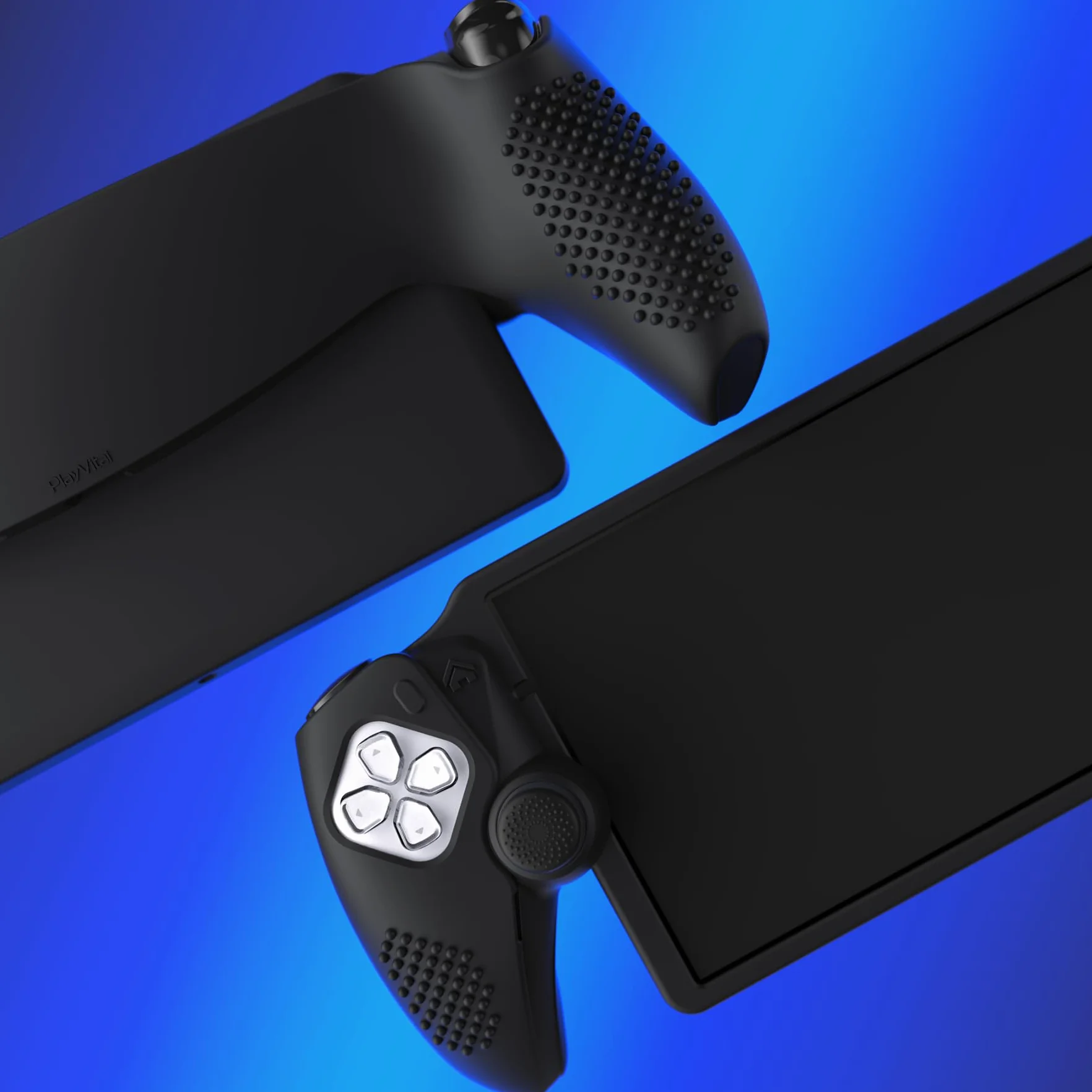PlayVital Silikonowe Etui Ochronne do PS Portal z Thumbstick Grip Cover,Pokrowiec Console do PS Portal,Akcesoria do PS Portal-Czarny