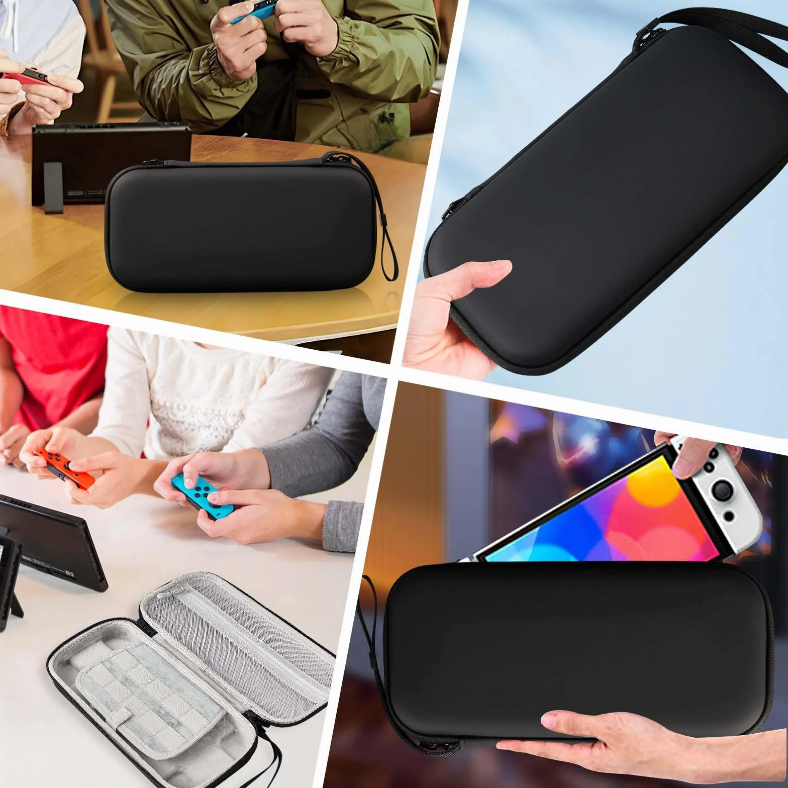 AriKroii Torba do przenoszenia Nintendo Switch 2, twarda obudowa ochronna z 12 kartridżami, kieszeniami na akcesoria