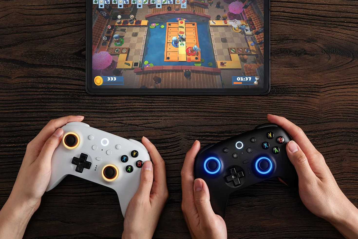 8BitDo Ultimate 2 Wireless Controller for Windows PC, Apple, Steam & Android, Gaming Controller with TMR Joysticks, Hall/Tactile Triggers, Motion Control, RGB Fire Ring, 1000Hz Polling Rate, Black