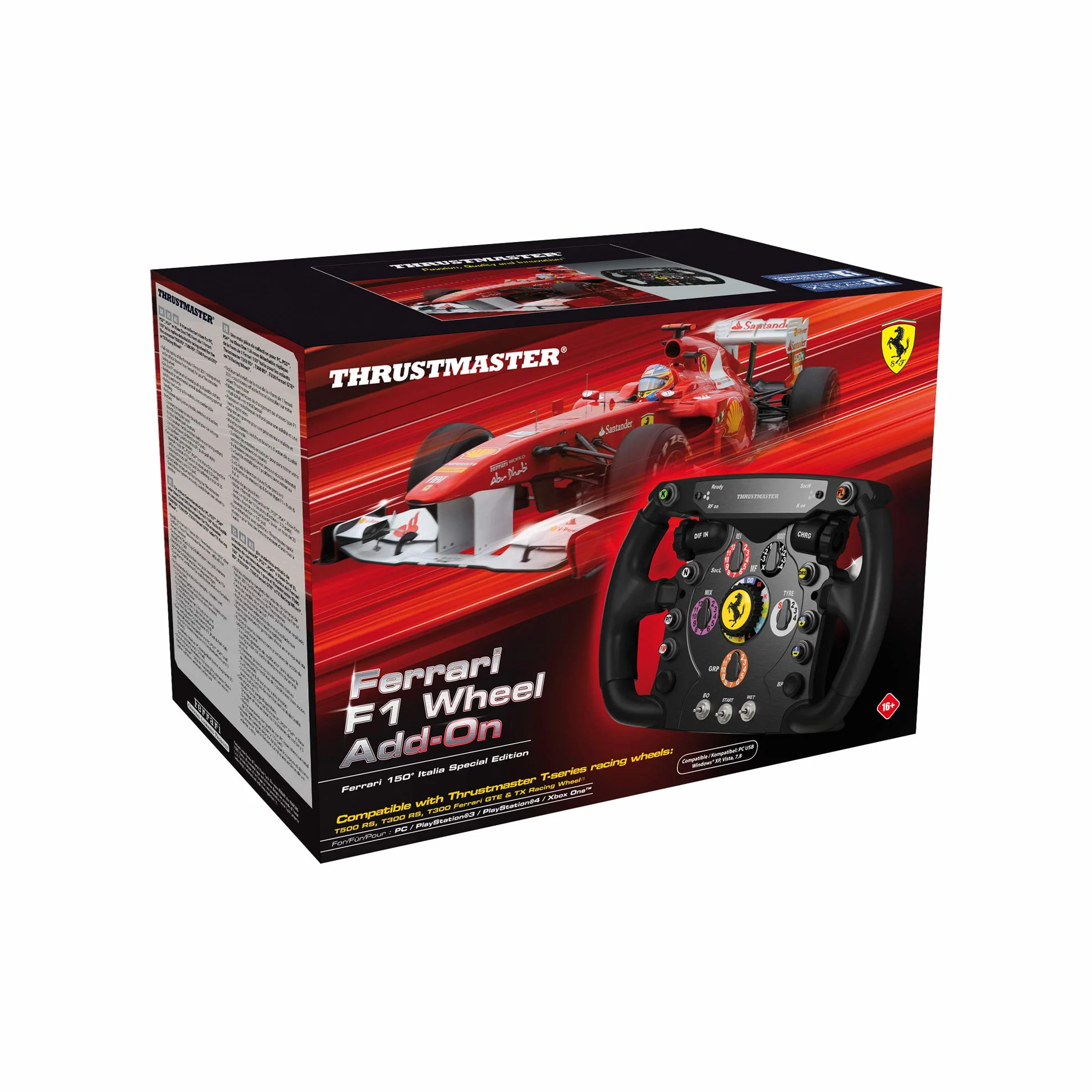 Thrustmaster F1 Wheel Add-On – Precyzyjna kierownica wyścigowa z licencją Ferrari, kompatybilna z PlayStation, Xbox i PC