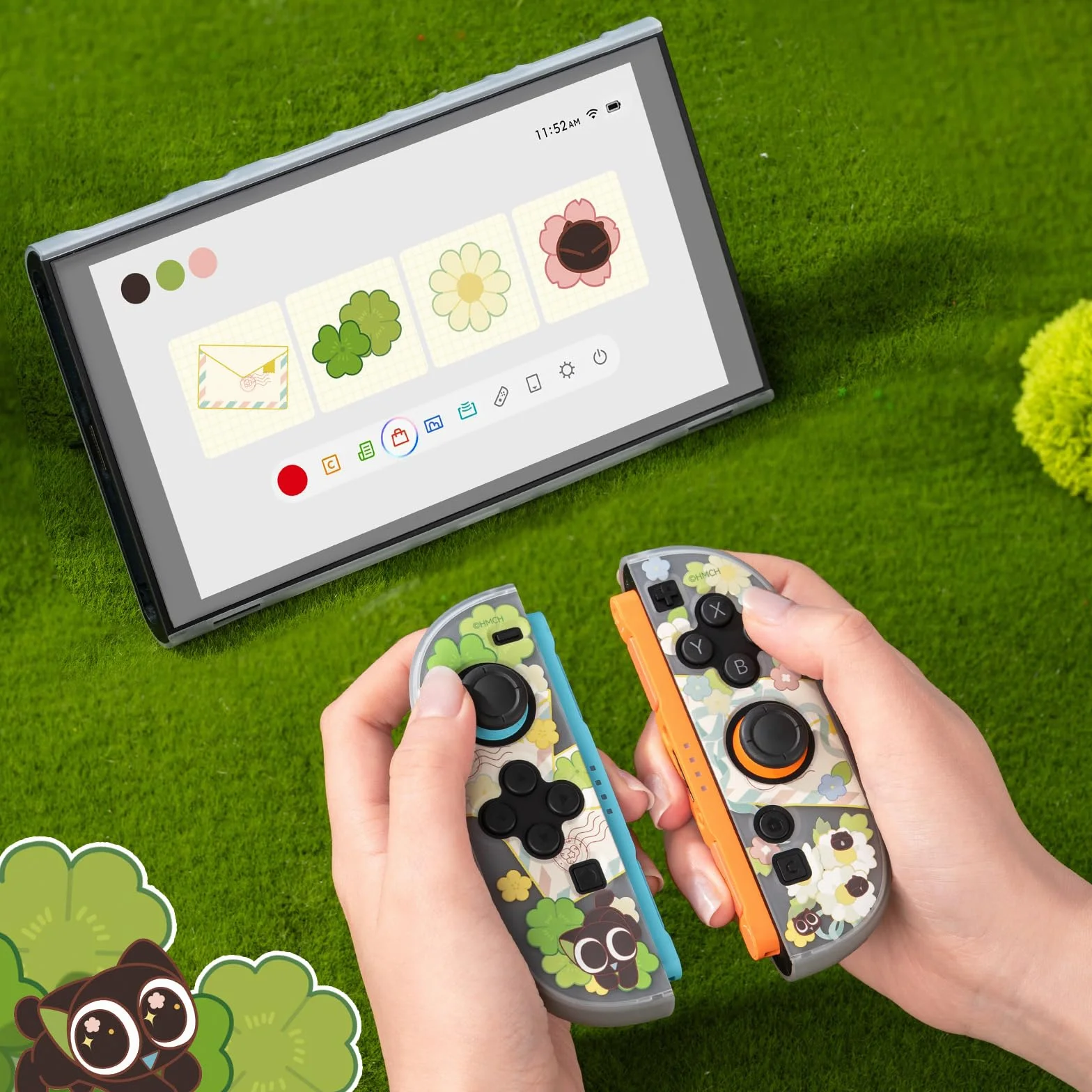 GeekShare Twarde etui ochronne kompatybilne z Switch 2, Kawaii Cartoon Switch 2, kompatybilne z dokowaniem, odporne na zarysowania i uderzenia designerskie etui - Spring Messschaft (seria współpracy