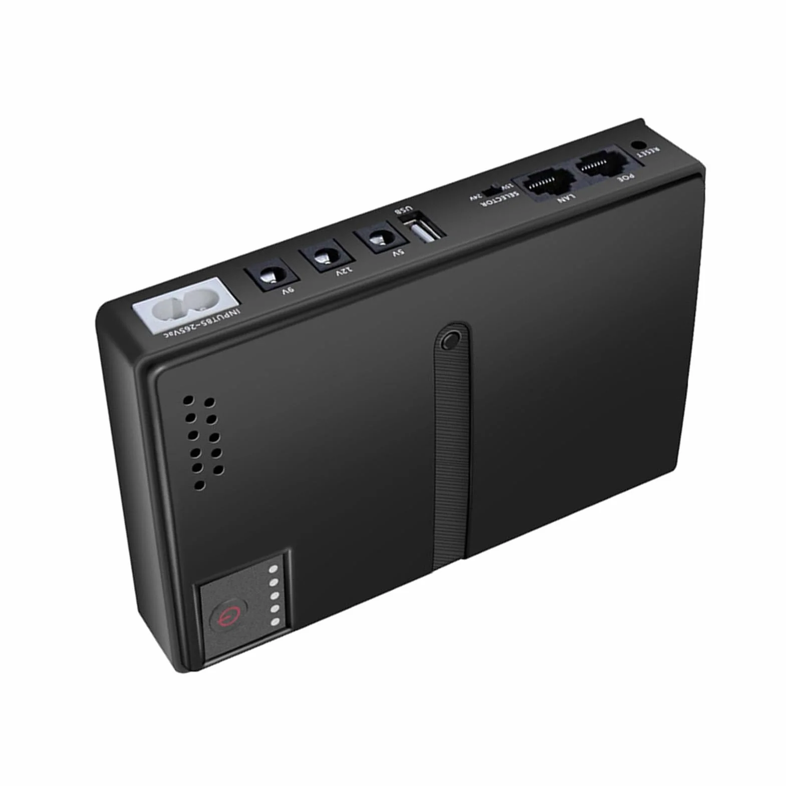 Naroote Zasilacz Awaryjny w Biurze, 15 V 24 V 0,6 A POE, Rozszerzona, Bezpieczna i Stabilna kompatybilność, UPS DC Awaryjna, Kompaktowa Konstrukcja z Kablami Aparatu, Odtwarzacz MP3 (wtyczka UE)