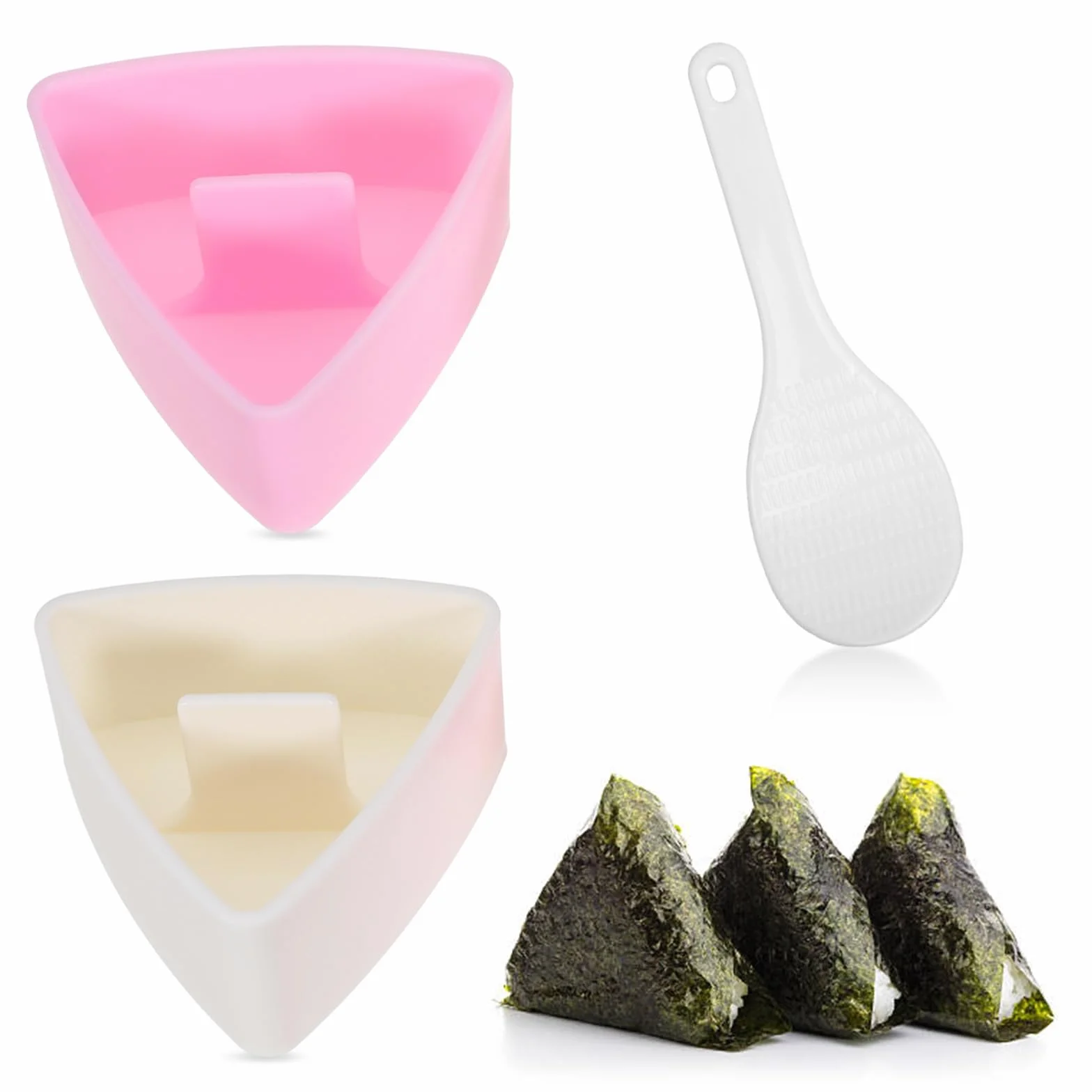 Foremki Onigiri 2 sztuki trójkąt z łyżką do ryżu Sushi Nigiri