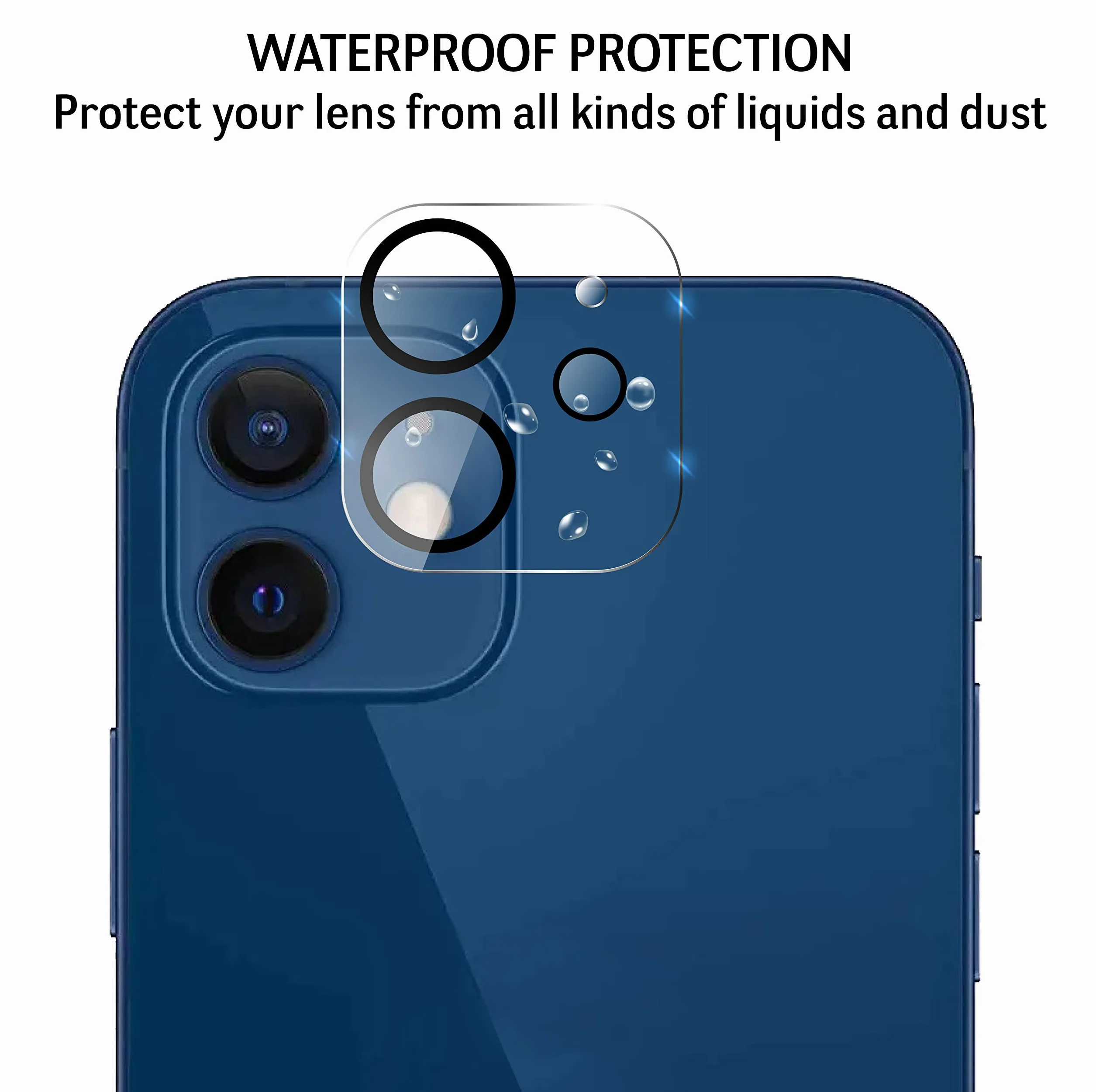 Osłona obiektywu aparatu dla iPhone 12 [3 Sztuki] szkło na aparat hartowane, folia ochronne obiektyw tylna