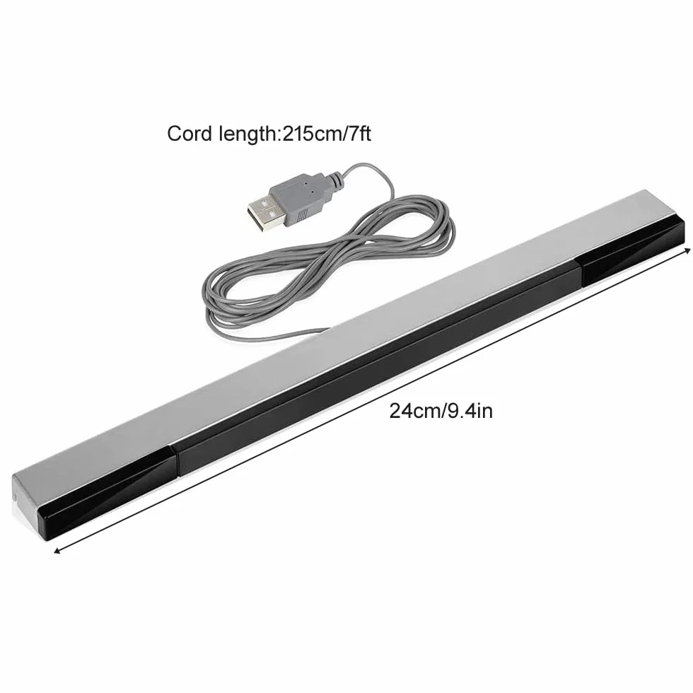 Czujnik Podczerwieni USB Odbiornik Sygnału Ruchu ze Stabilną Podstawą Kompatybilny z Wii/Wii U Konsolami