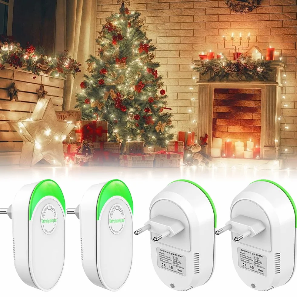 Power Saver, 4 sztuki urządzeń energooszczędnych, energooszczędne urządzenie do oszczędzania energii, 90-250 V Household Electricity Saving Box, stabilizator napięcia, energooszczędny