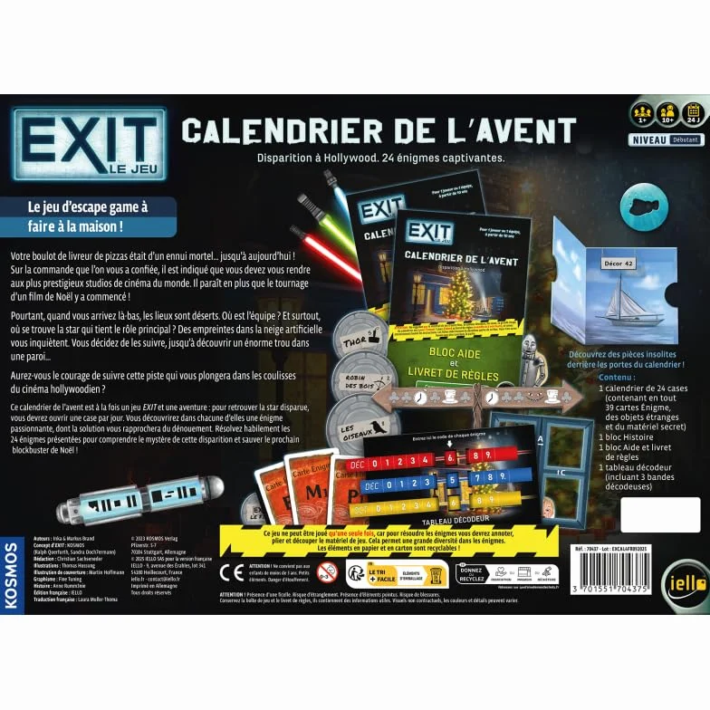 Kalendarz adwentowy Exit - Hollywood - wersja francuska