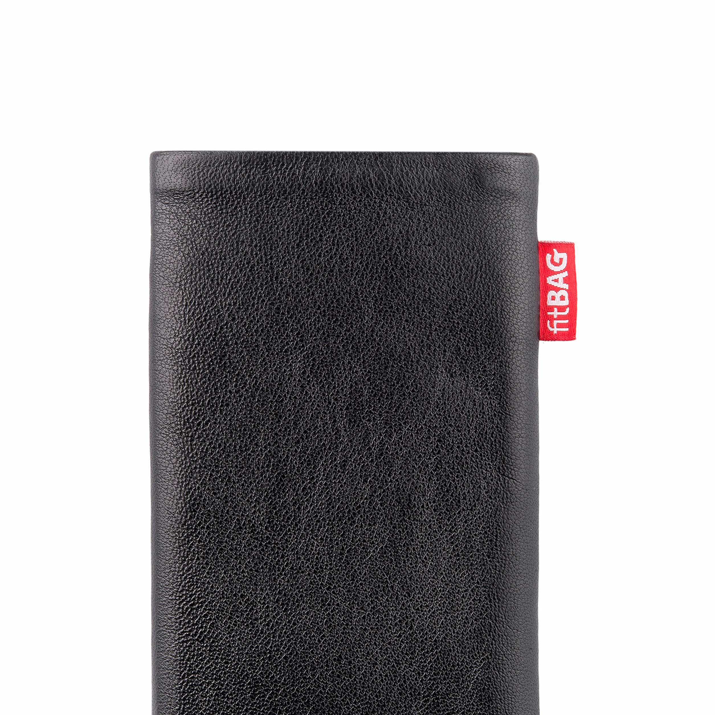 fitBAG Beat Black Custom Tailored Sleeve do Honor Magic V2 | Made in Germany | Etui z delikatnej skóry nappa z wyściółką z mikrofibry do czyszczenia wyświetlacza