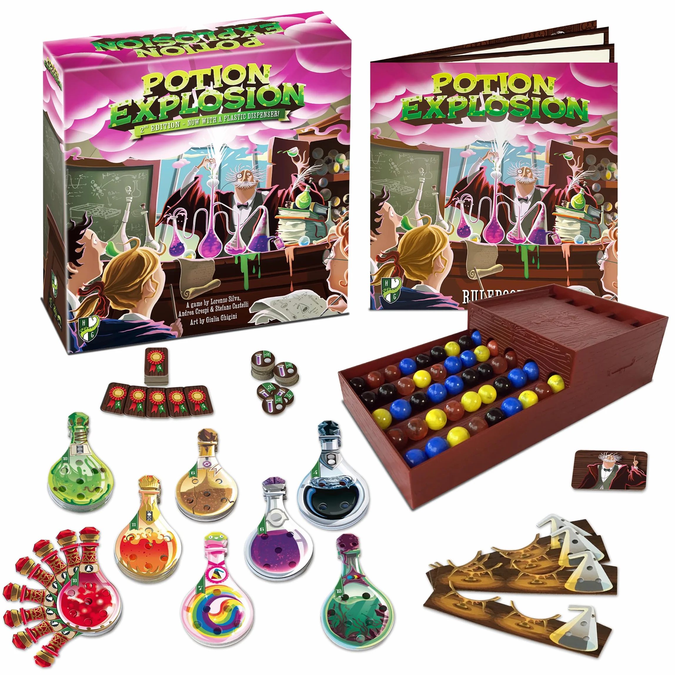 Potion Explosion Board Game | Fun & Strategic Family Game for 2-4 Players | Ages 8+ | 30-45 Min Playtime | Horrible Guild | English Version