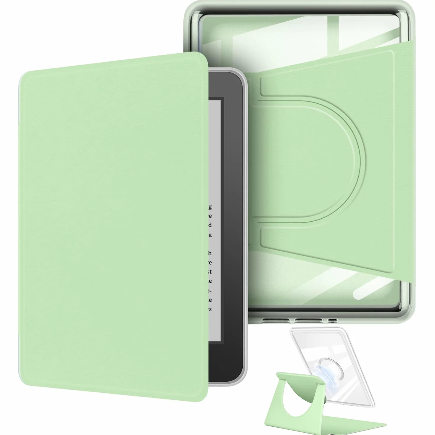 Etui obracane o 360 stopni do Kindle Paperwhite 15.2 cm (wersja 7. generacji-2015), odłączana magnetyczna konstrukcja, ochronna, regulowana osłona, przezroczysta tylna strona z automatycznym uśpienia