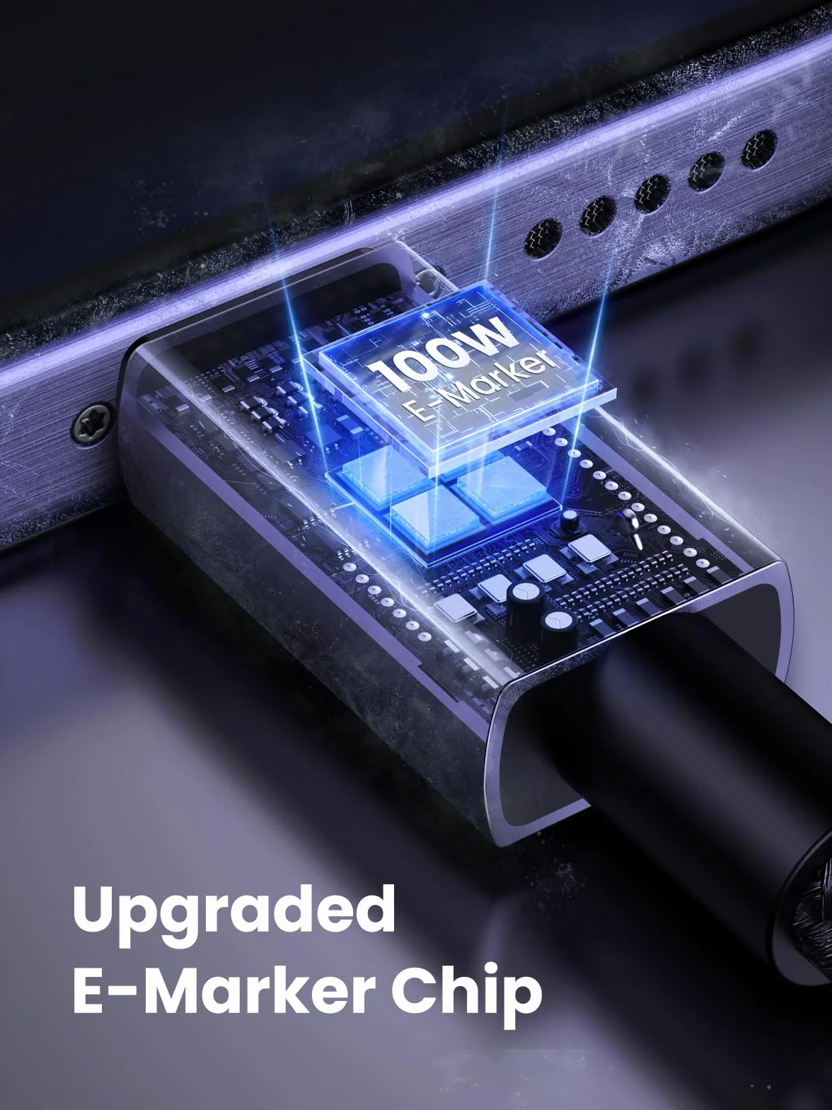 UGREEN 100W kabel USB C PD 3.0 kabel ładujący USB C do USB C 5A/20V kompatybilny z iPhone 15, M3 MacBook Pro/Air, iPad Air/Pro 2024, Galaxy S24 Ultra A55 Pixel 8a Steam Deck itp. (1M)