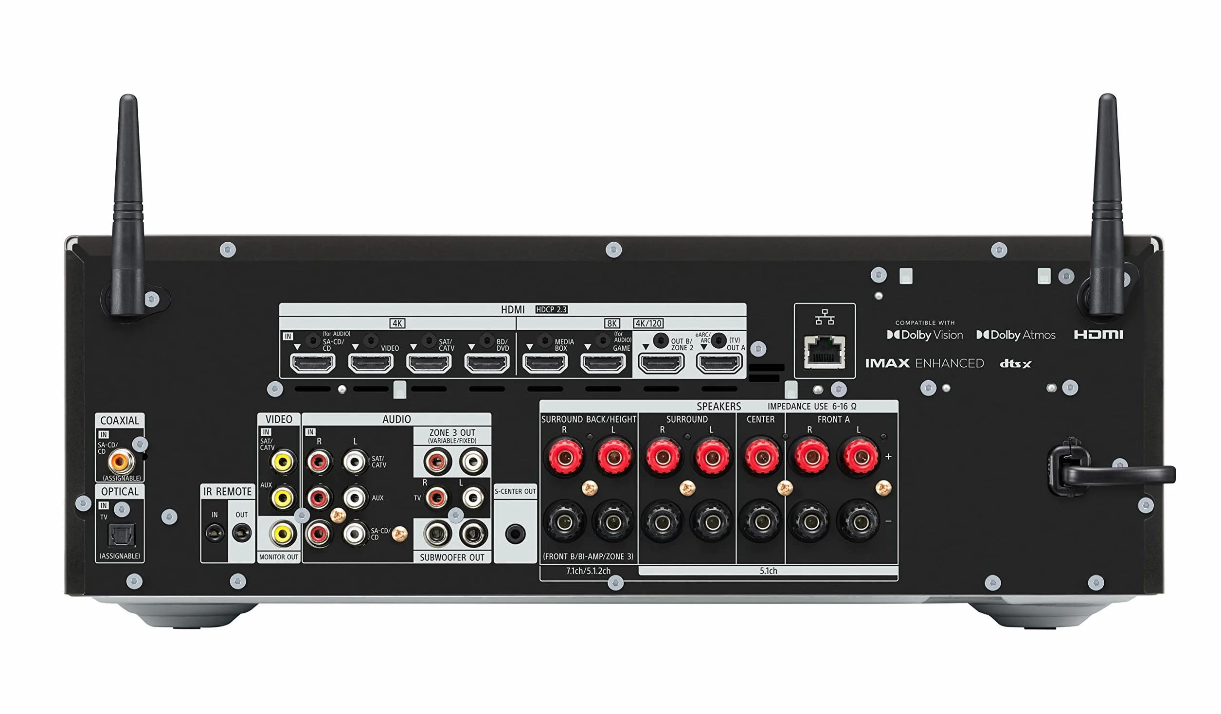 Sony Kanalig 8K TAAN1000.CEL Wzmacniacz, Czarny, 8 Portów HDMI