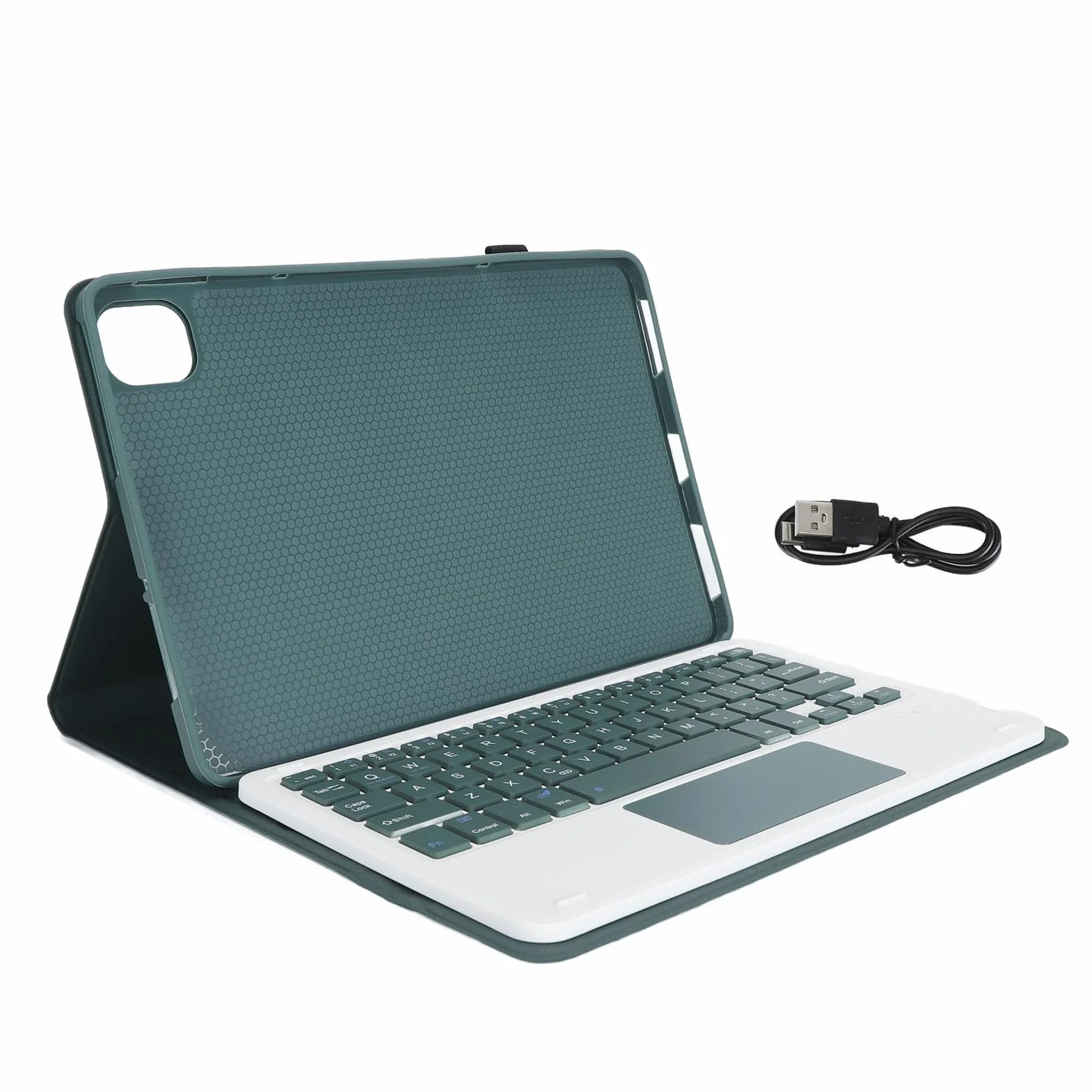 dla Mi Pad 5 i 5 Pro Etui z klawiaturą 11 Cali, Zdejmowana Bezprzewodowa Osłona Ochronna na klawiaturę Smukła, Lekka Klawiatura Magnetyczna BT dla Mi Pad 5 i 5 Pro (ciemnozielony)
