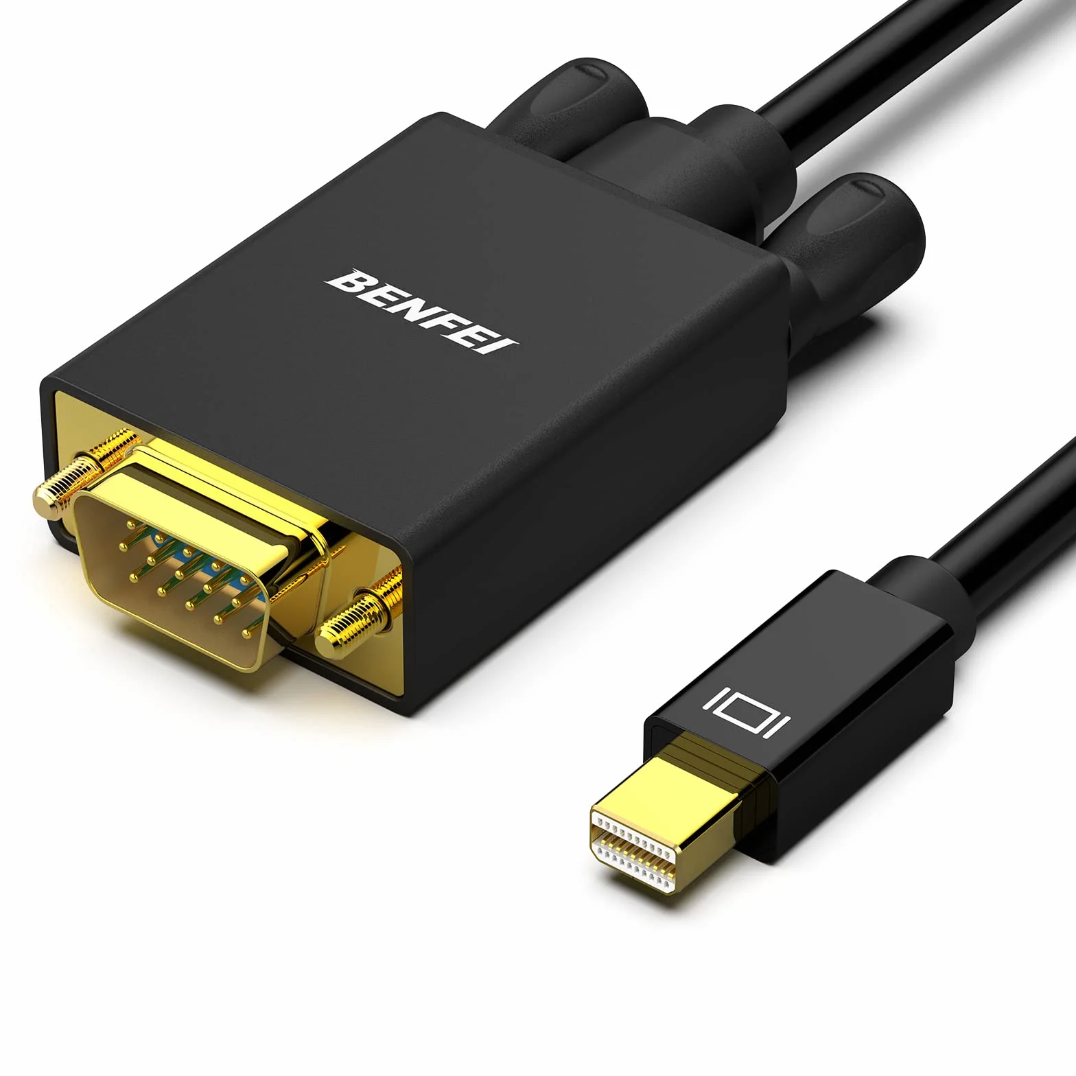 BENFEI Kabel Mini DisplayPort na VGA, pozłacany przewód 1,8 m Thunderbolt na VGA, kompatybilny z MacBook Air 2010-2017, MacBook Pro 2010-2015, Mac Mini 2010-2014, Surface Pro 1/2/3/4