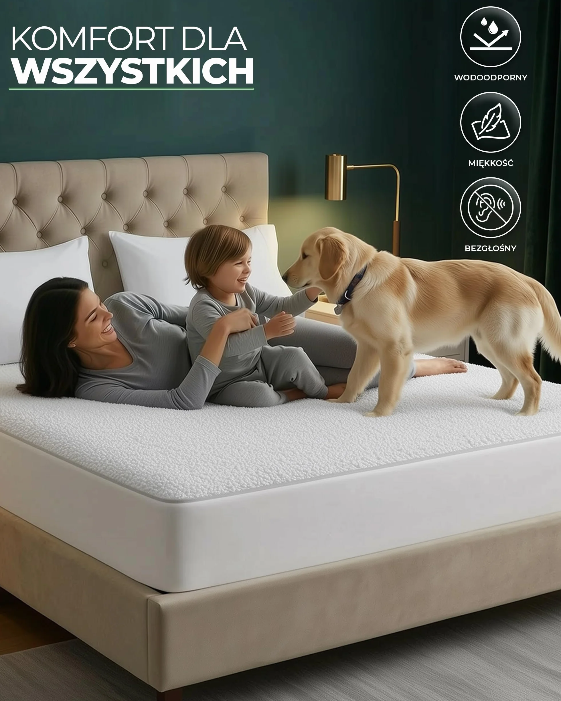 Pokrowiec Na Materac: Pokrowiec Na Materac O Wymiarach 140 x 200 cm I Głębokości Do 30 cm Z Okrągłą Gumką