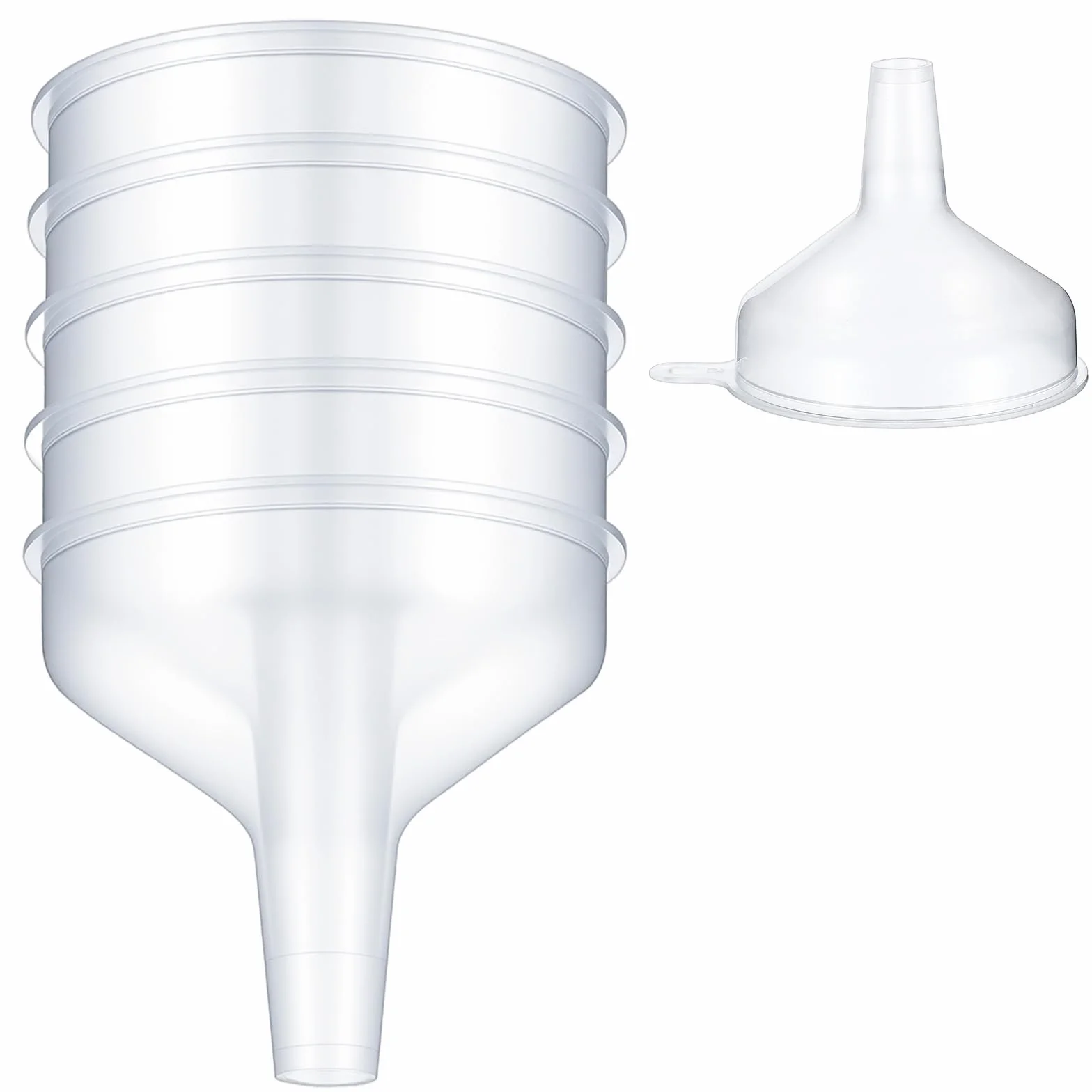 Plastikowe mini lejki 5 sztuk do kuchni olejów balsamu szamponu piasku