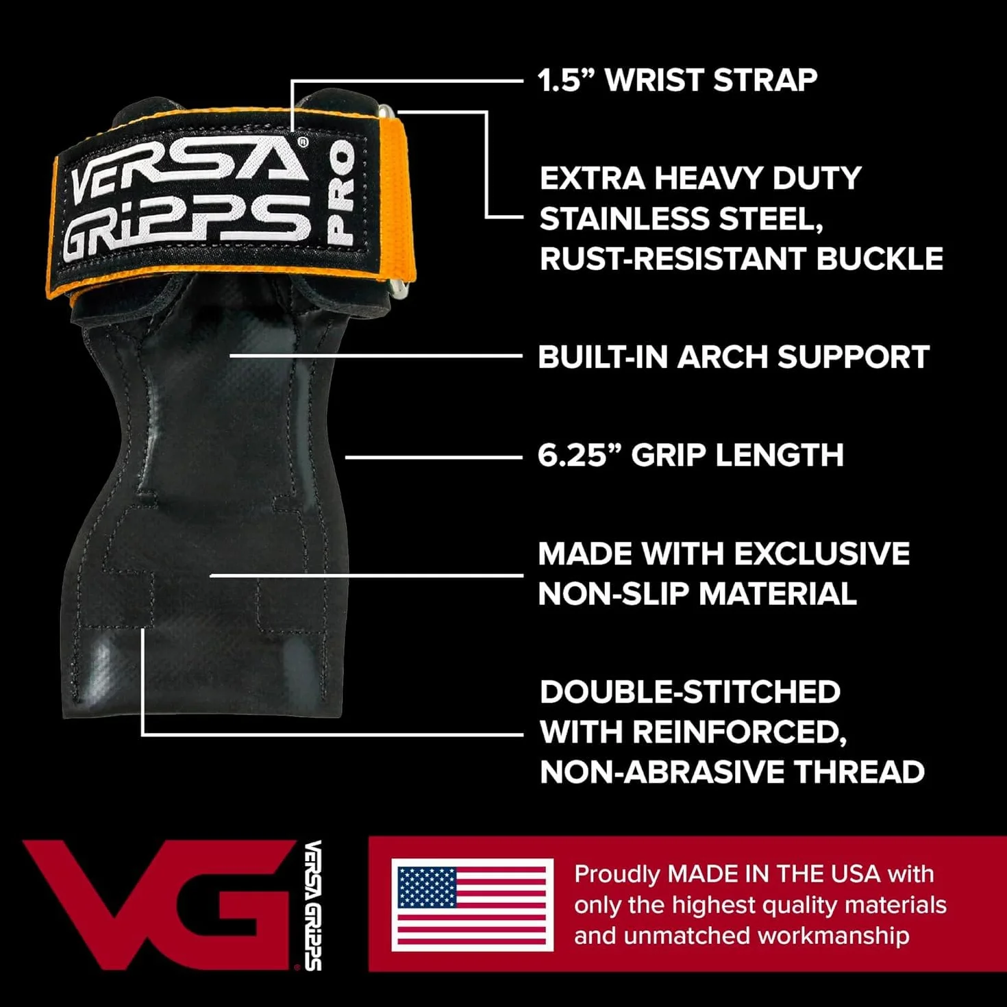 Versa Gripps Pro autentyczne akcesoria treningowe S/M czarny