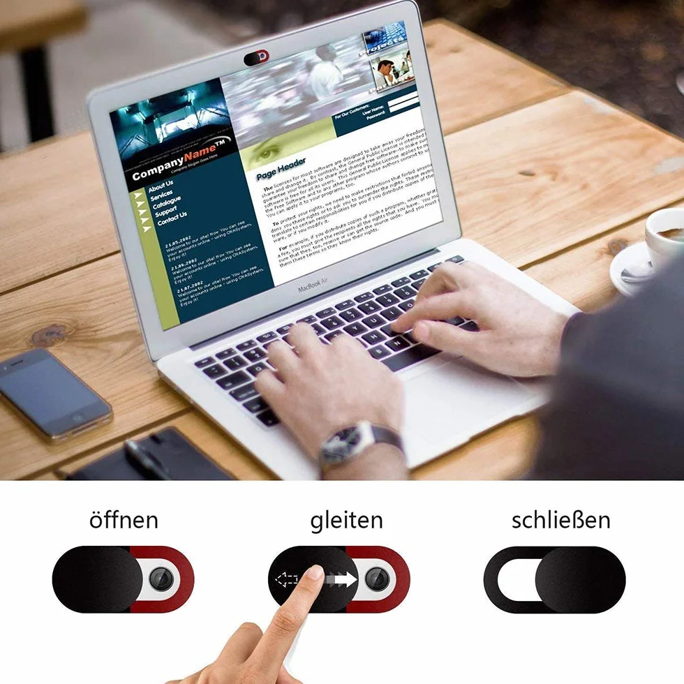 Osłona na kamerę internetową, 6 sztuk, ultra cienka, do iMac, MacBooka Pro, Mac, komputer, smartfon, Slider lub nalepki, do blokowania aparatu