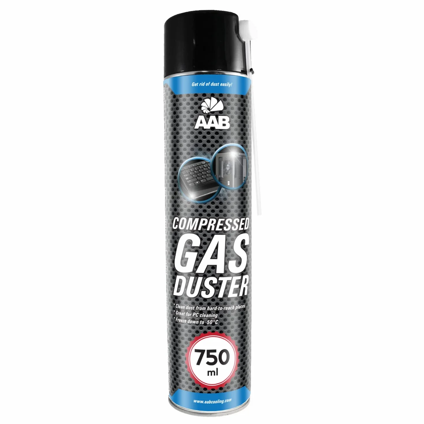 AABCOOLING Compressed Gas Duster 3 x 750ml - Sprężony Gaz, Sprężone Powietrze do Wyposażenia Komputerowego, Puszka, Spray do Czyszczenia Komputera, Klawiatury, Laptopa, Sprzętu Biurowego, PC